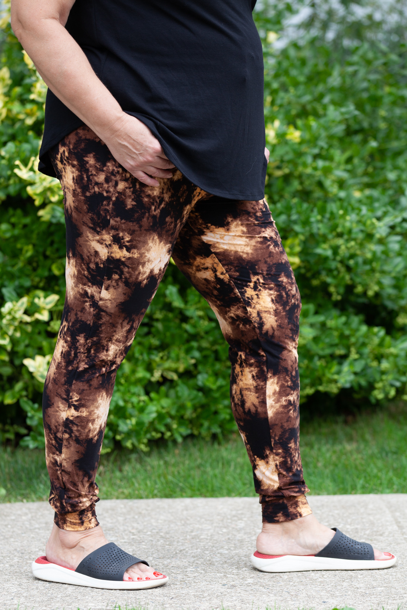 Bleach Tie Dye Jogger Pants for Women - Comfortable Plus Size Sweatpants for Yoga, Lounge & Casual Wear