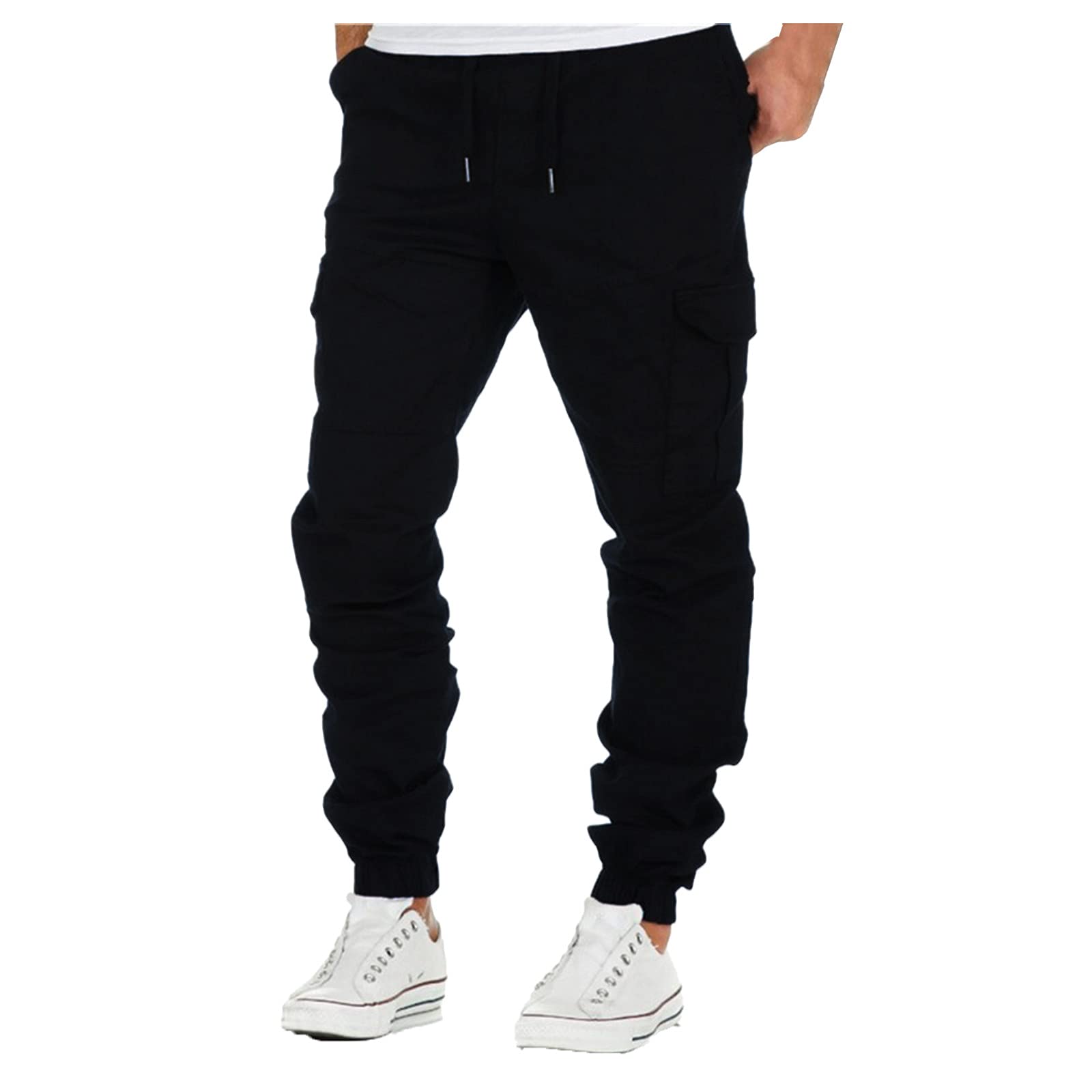 Men's Lightweight Tactical Cargo Pants - Outdoor Hiking Workout Joggers with Multiple Pockets - Military Combat & Work Sweatpants - Perfect for Camping, Hiking & Outdoor Adventures