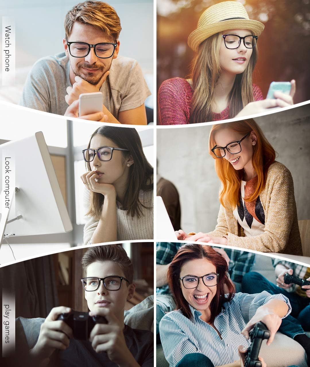 MEETSUN Blue Light Blocking Glasses for Women & Men - Anti Eye Strain & Headache Relief, UV400 Computer Glasses with Transparent Grey Frame (Better Sleep, Gaming & Office Work)