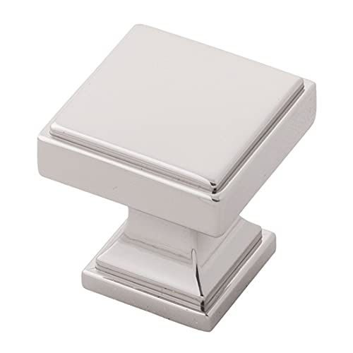 Belwith Keeler 7-Pack Brownstone Square Cabinet Knobs in Polished Nickel - 1-3/8