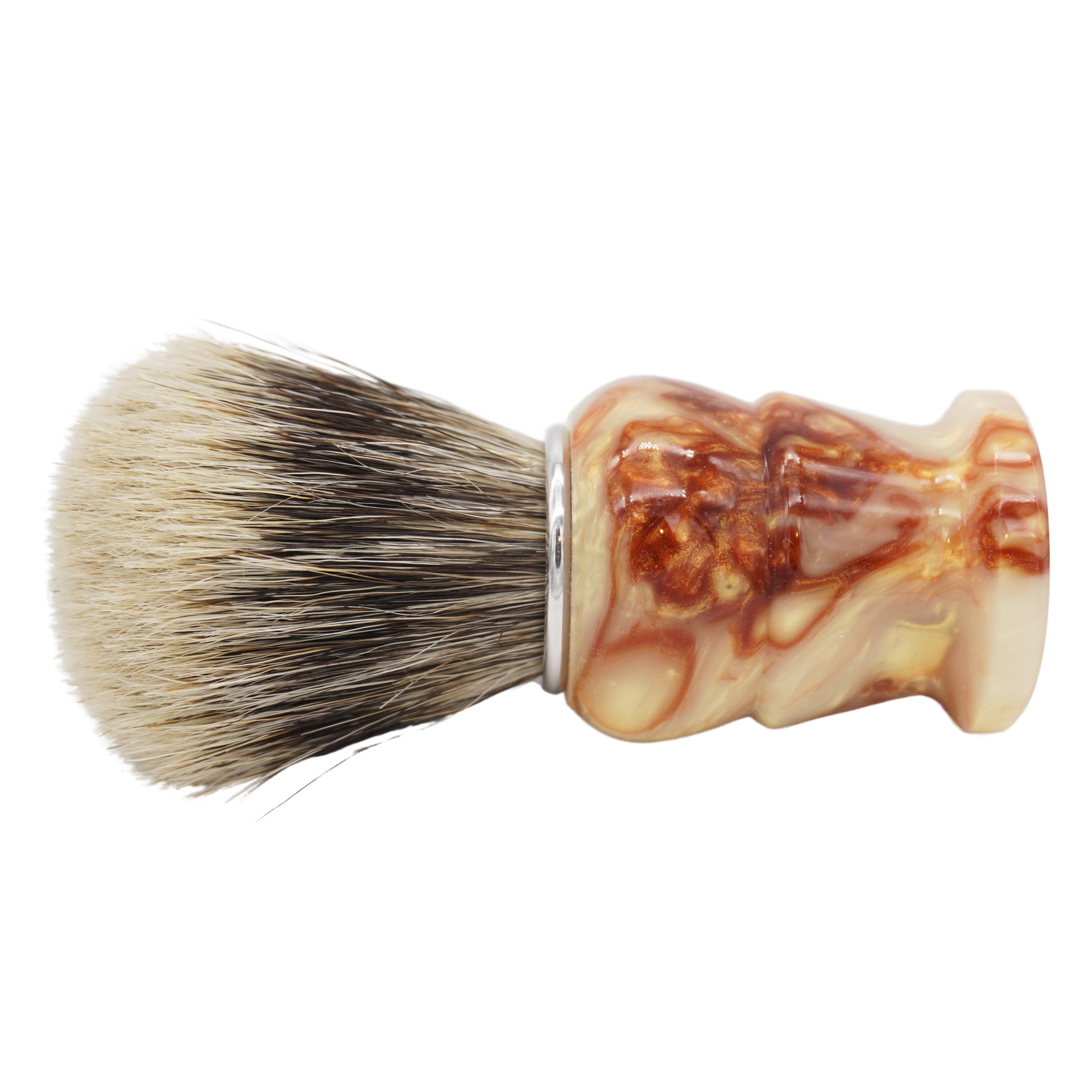 Premium 24mm Semogue Mistura Badger & Boar Shaving Brush with AP Shave Co. Crushed Mud Resin Handle (#86) - Handcrafted by Shavemac - Perfect for Wet Shaving & Grooming Kits