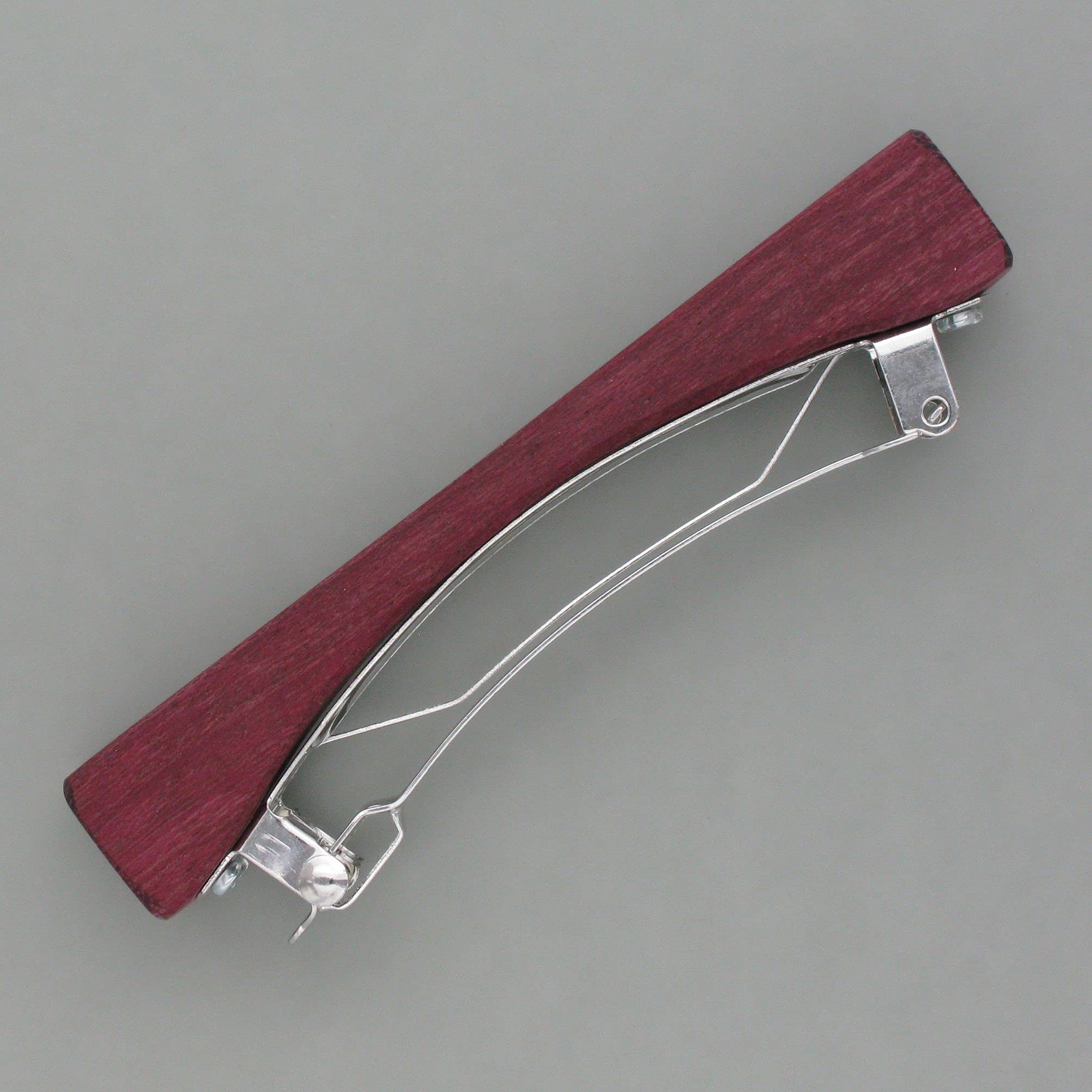 Elegant Wine Red Wooden Hair Clip for Women - Natural Wood Hair Accessory for Boho, Wedding & Everyday Use