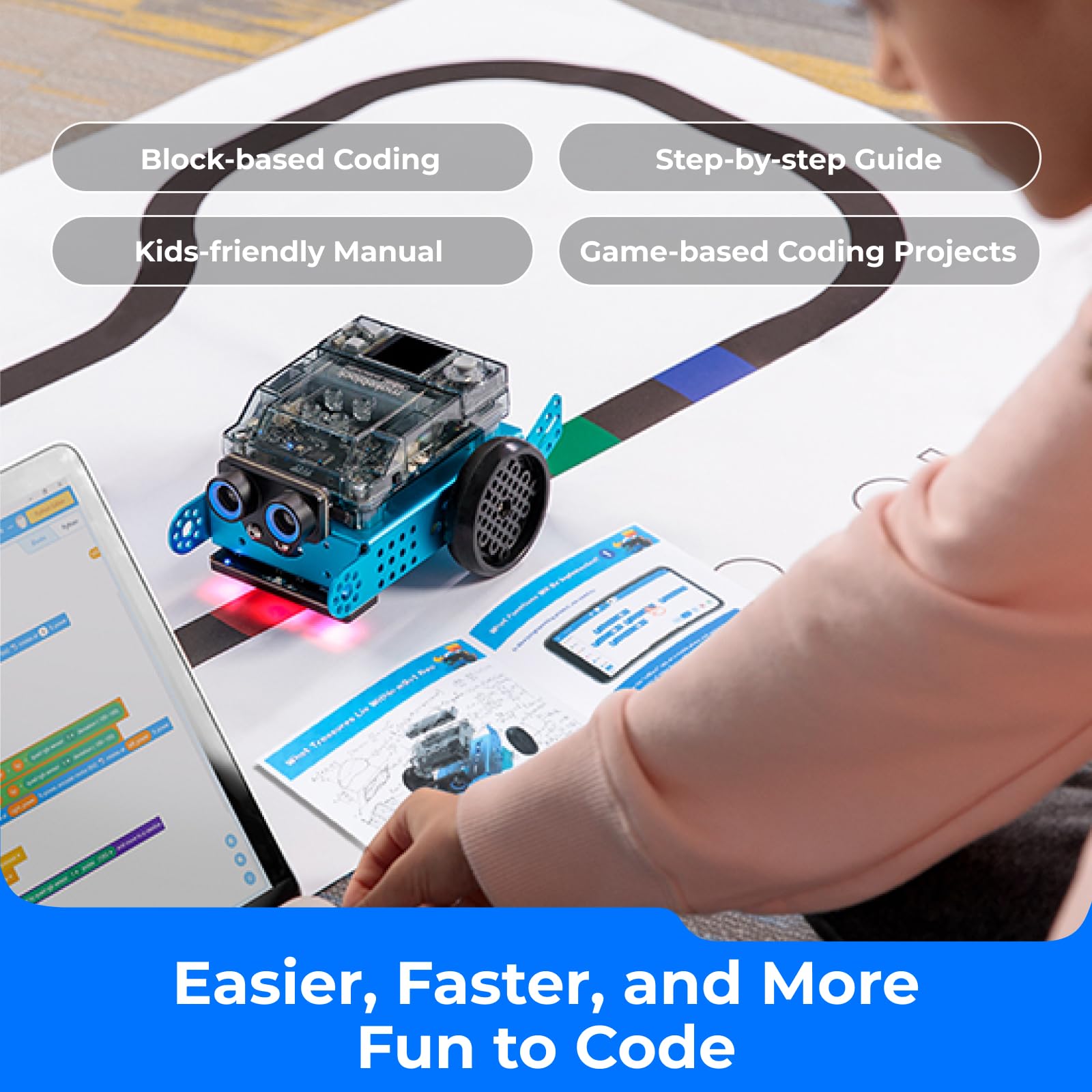 Makeblock mBot2 Coding Robot for Kids 8-12 | STEM Learning Toy with AI, Scratch & Python Programming | Educational Robotics Kit | Perfect Gift for Boys & Girls | School Projects & Home STEM Activities