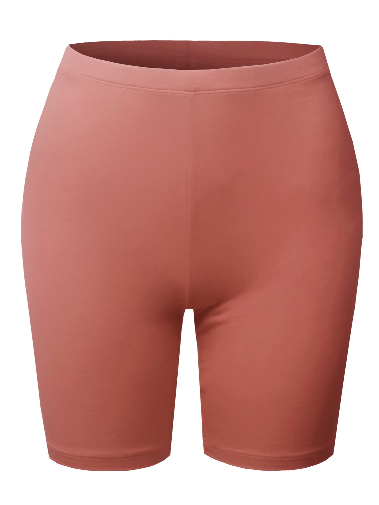 Emma Women's Essential Active Daily Cotton Mid Rise Biker Shorts - Comfortable Workout & Lounge Wear for Yoga, Running, Gym