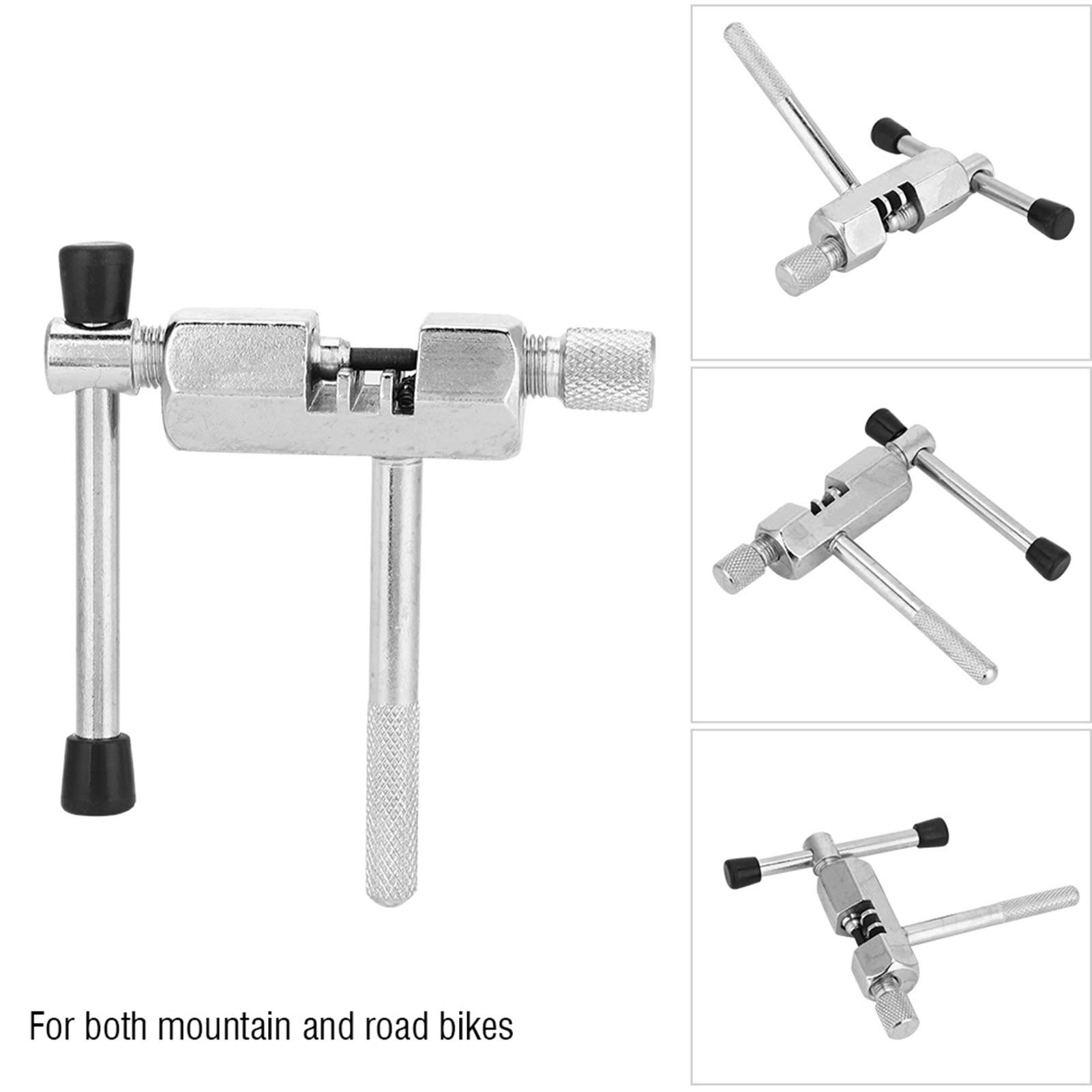 Plplaaoo Bicycle Chain Breaker Tool - High Strength Carbon Steel Bike Chain Cutter & Link Splitter Pin Remover for Road & Mountain Cycling | Durable Silver Bike Chain Repair Tool for Professional & DIY Maintenance