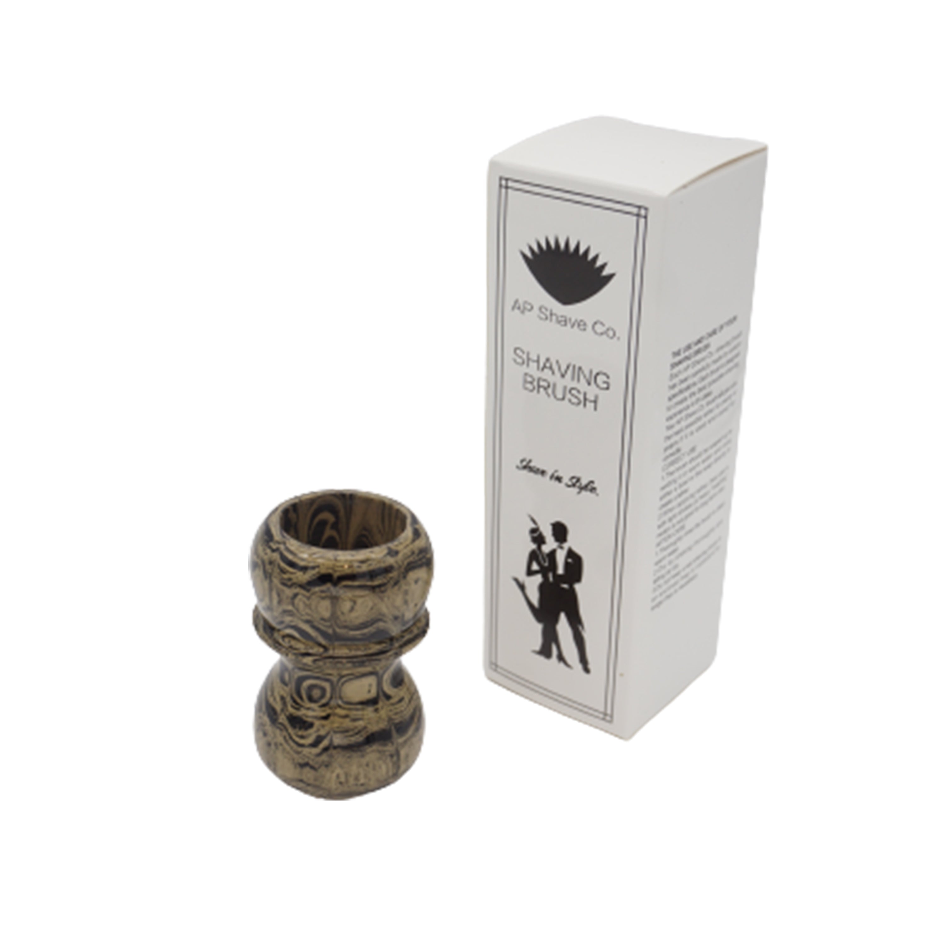 Premium Sand Ebonite Handcrafted Shaving Brush Handle - Fits 24mm & 26mm Knots - Perfect for Wet Shaving & Grooming Kits - Luxury Barber Accessories for Men