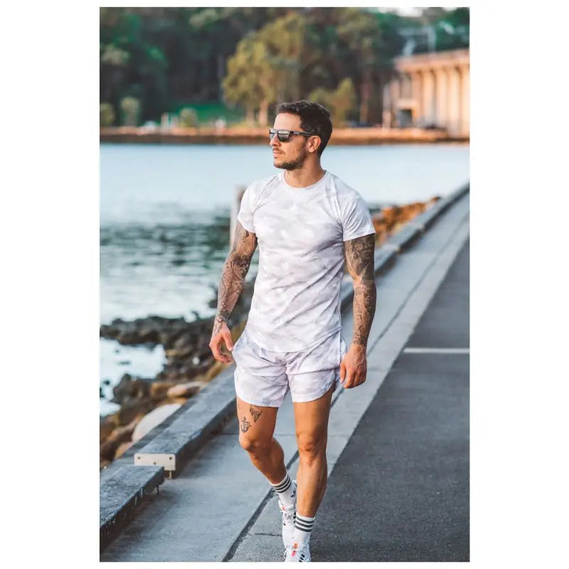 Men's Gym Workout Set - Breathable Fitness T-Shirt & Shorts for Running, Training & Gym - Activewear for Men | Perfect for Workouts, Jogging & Sports
