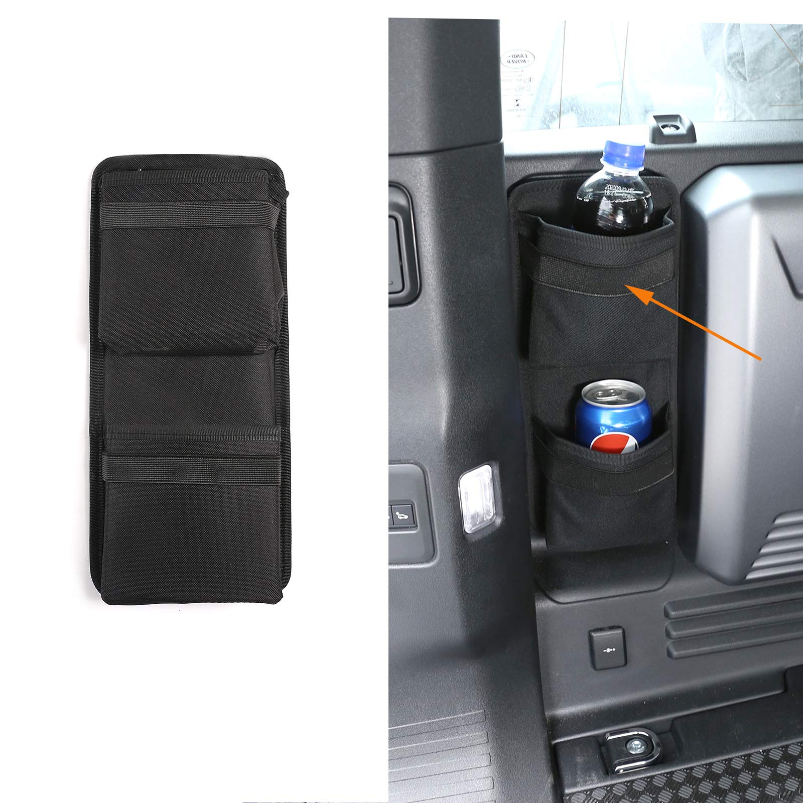 Oxford Cloth Car Interior Trunk Storage Box & Seat Back Organizers for Land Rover Defender 2020 | Side Storage Bag & Cargo Organizer | Perfect for Road Trips, Camping Gear & Vehicle Organization