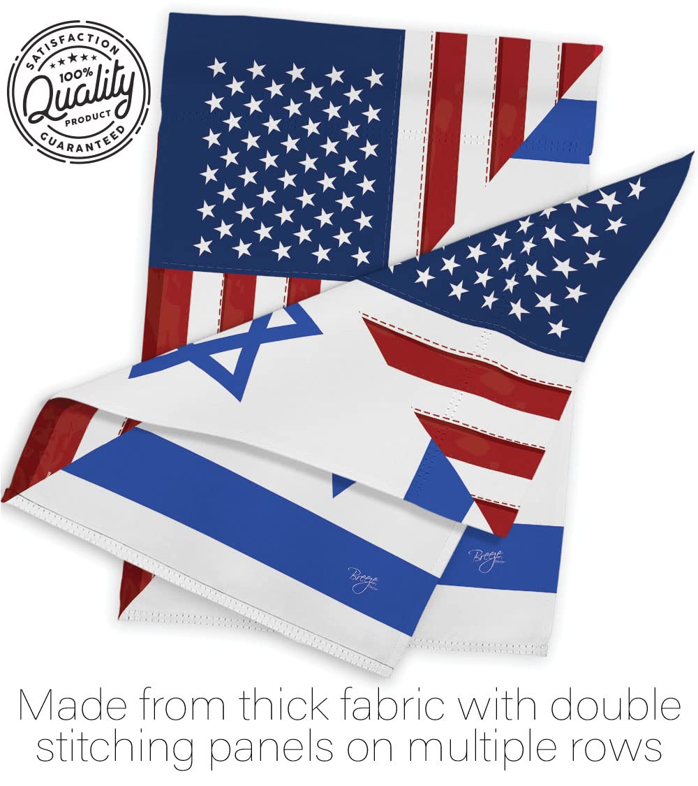 Israel US Friendship House Flag Set 28x40 with Pole - Outdoor Decor