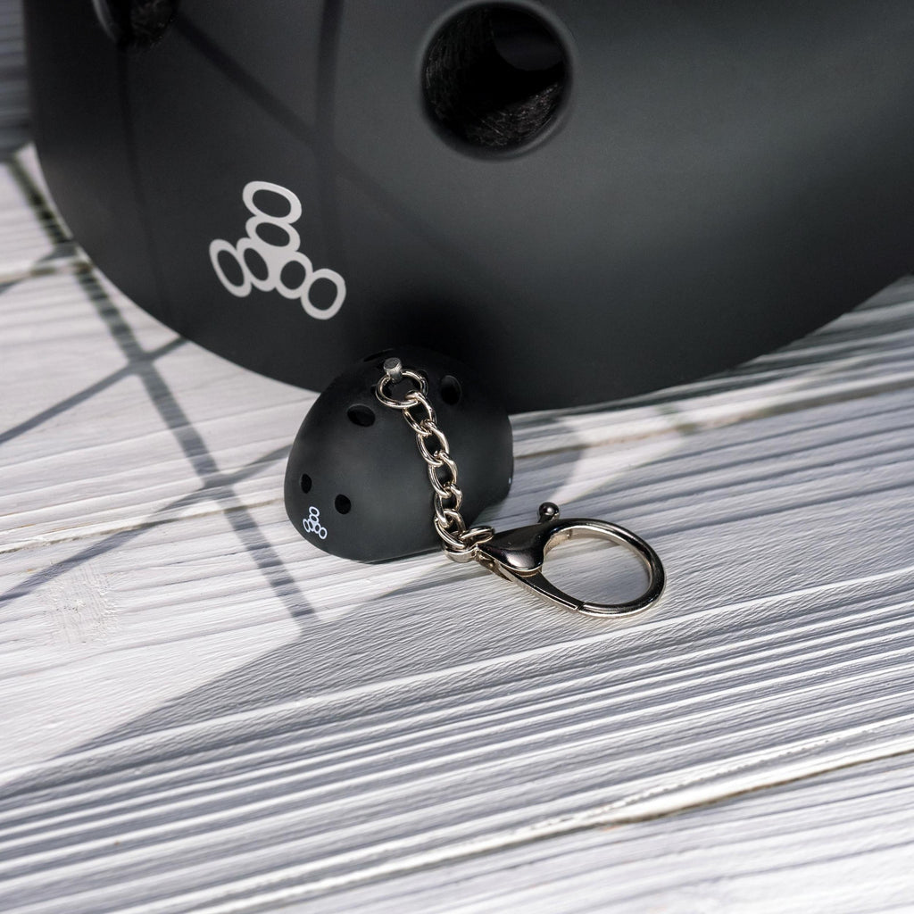 Triple Eight Mini Helmet Keychain - Durable Skateboard & Bike Safety Key Ring - Perfect for Keys, Backpacks & Sports Gear Accessories