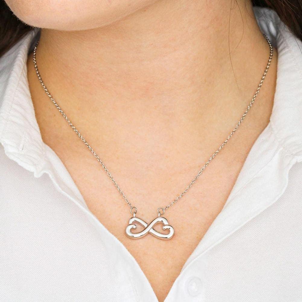 Best Gifts Infinity Hearts Necklace - Happy Mother's Day, Christmas & Birthday Gift for Expecting Moms, Pregnant Women, Luxury Silver Jewelry for Special Occasions