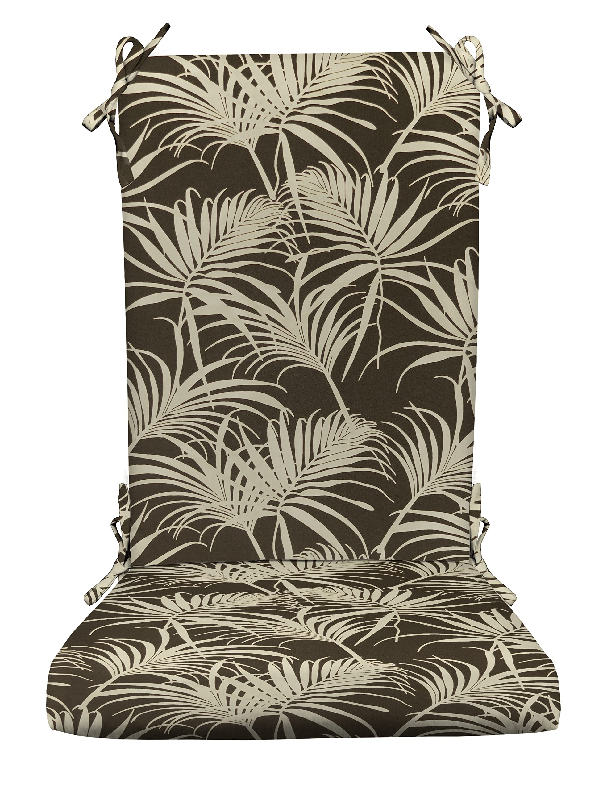 RSH Décor Indoor Outdoor Foam Rocker Cushion - Waterproof & Comfortable Seat Pad for Patio, Porch, Garden - Choose Size & Color (Large, Cabrillo Falcon Grey) - Perfect for Relaxing, Reading & Lounging