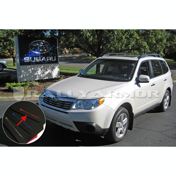 Rally Armor UR Mud Flaps for Subaru Forester 2009-2013 | Durable Splash Guards for Off-Road & Winter Driving Protection