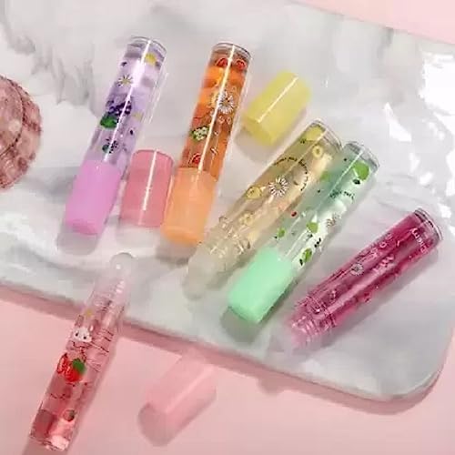 Vibrant Multicolor Jelly Lip Gloss - Shiny Glass Lip Glaze with Fruity Flavor | Perfect for Everyday Wear, Parties & Makeup Looks
