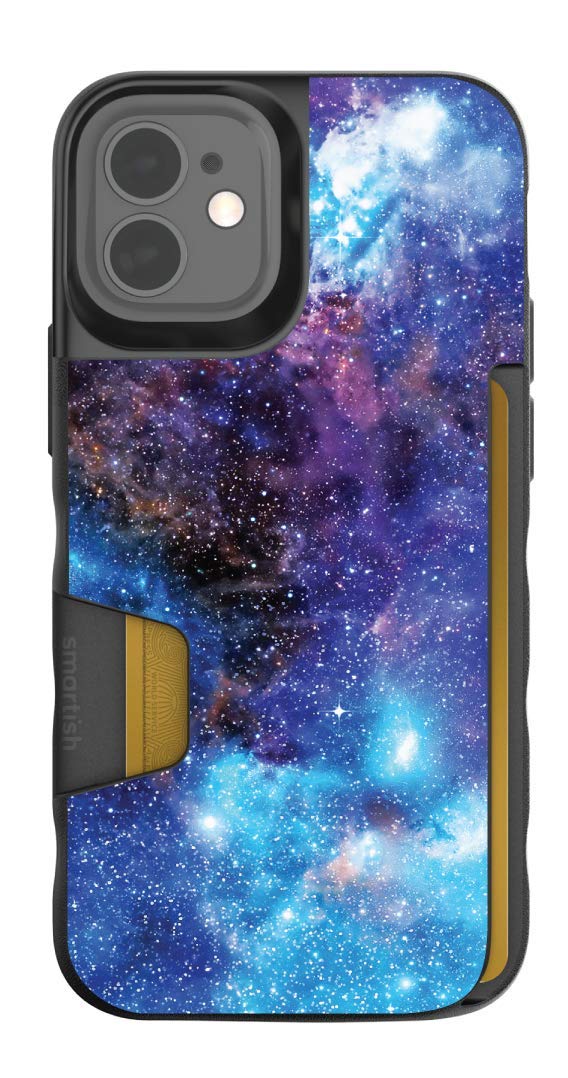Smartish Spaced Out iPhone 12 Mini Wallet Case - Slim Protective Credit Card Holder with RFID Protection | Perfect for Everyday Use, Travel & Contactless Payments (Fits iPhone 12 Mini)