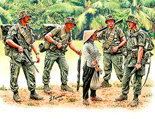 1/35 Scale Vietnam War Era Plastic Model Kits - Master Box Series 5 Bundle (5 Kits) - Perfect for Military History Enthusiasts & Scale Model Collectors