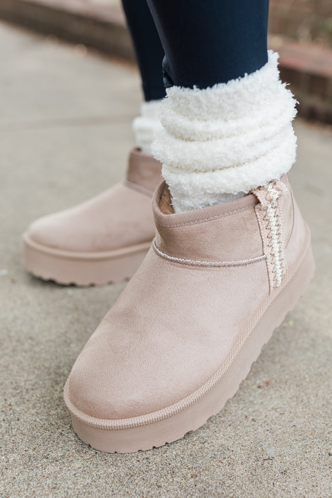 Hattie Taupe Booties for Women - Stylish & Comfortable Ankle Boots for Fall & Winter | Perfect for Office, Casual Outfits & Date Nights