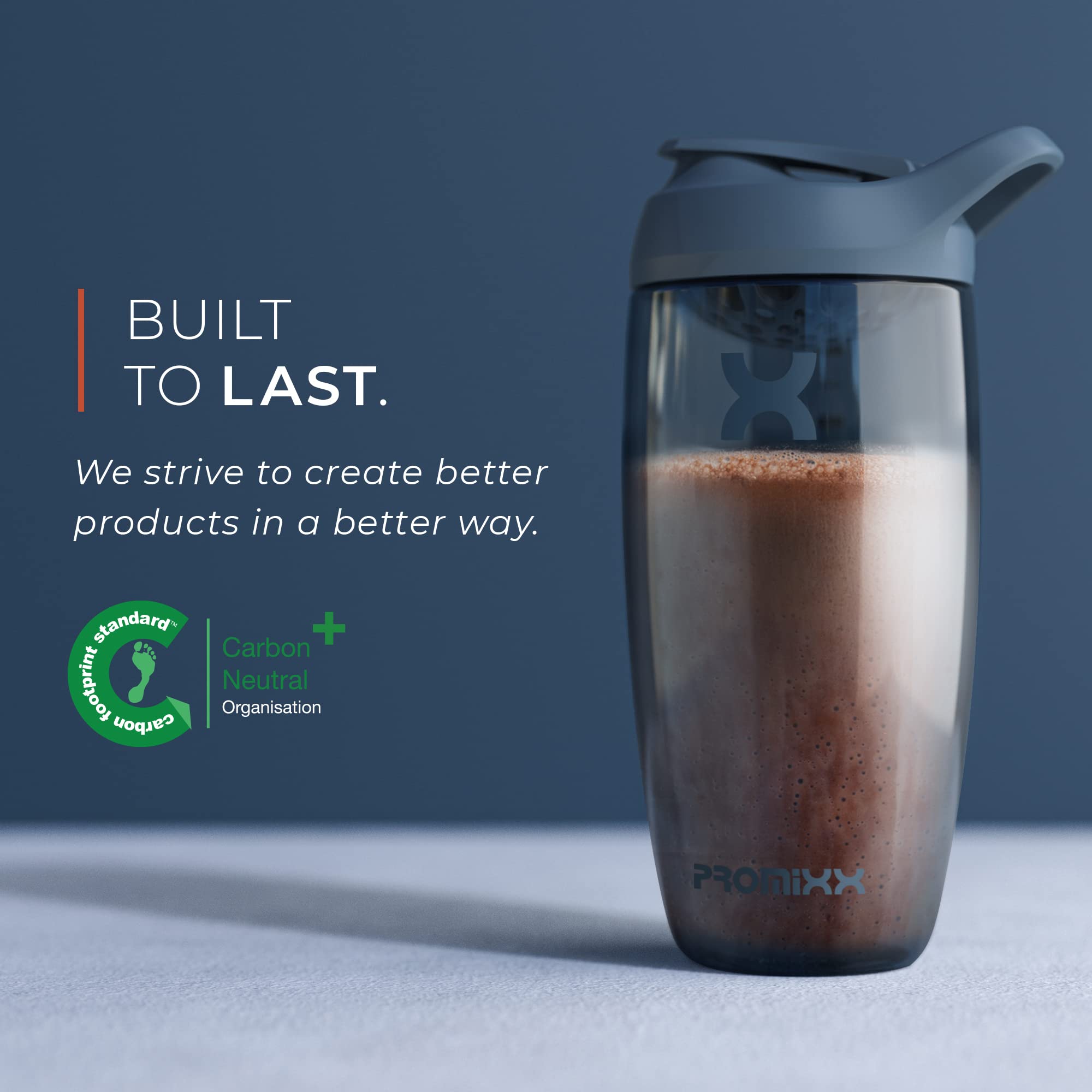 Promixx PURSUIT Protein Shaker Bottle - Premium BPA-Free Sports Water Bottle for Protein Powder, Pre-Workout & Meal Replacement Shakes - Leakproof, Easy to Clean Gym Shaker Cup - Perfect for Bodybuilding, Fitness & Post-Workout Recovery