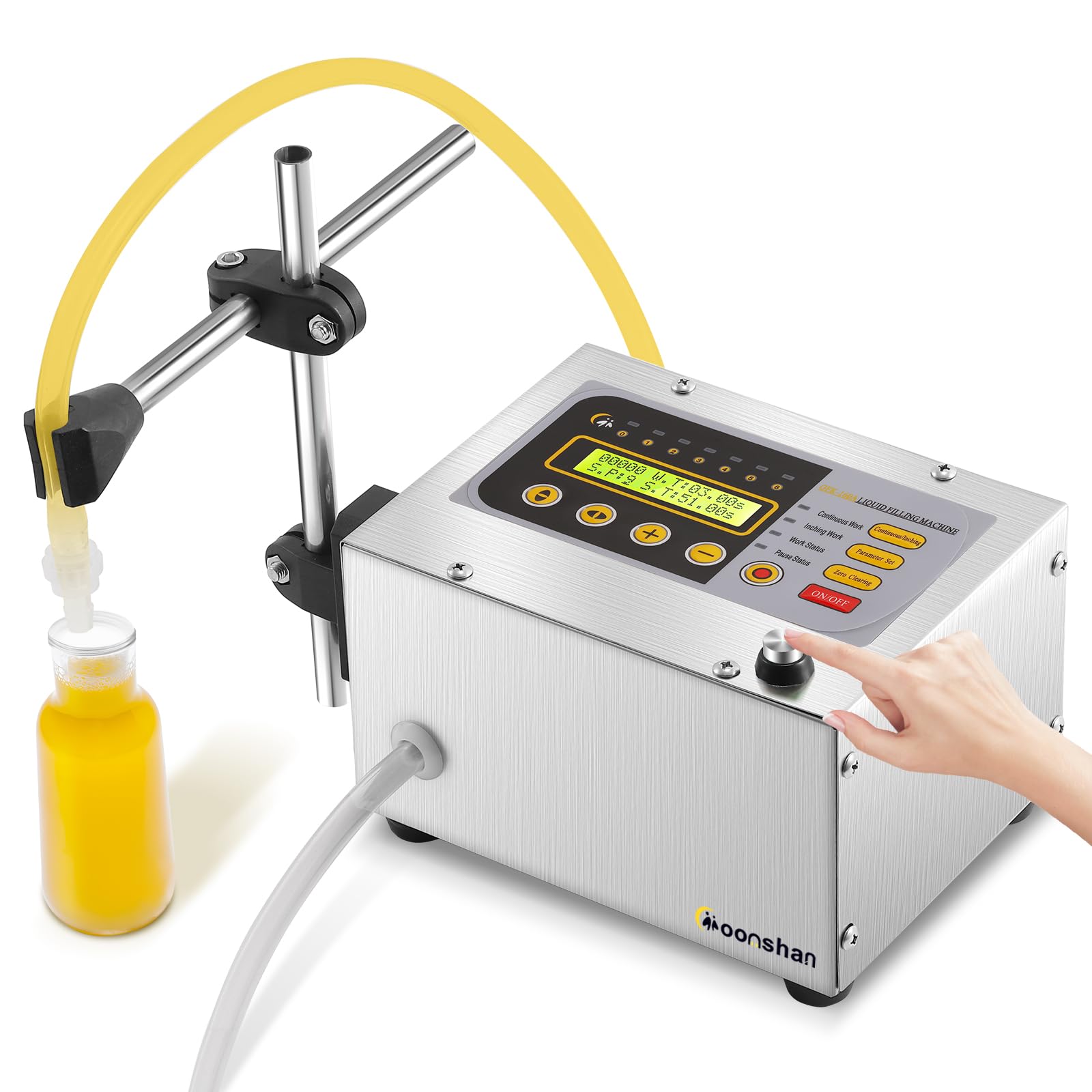 GFK-160A Digital Liquid Filling Machine for 2-118 Oz Bottles - Anti-Drip Nozzle & Diaphragm Pump - Perfect for Cosmetics, Wine, Makeup Remover - Ideal for Small Business & Home DIY Production