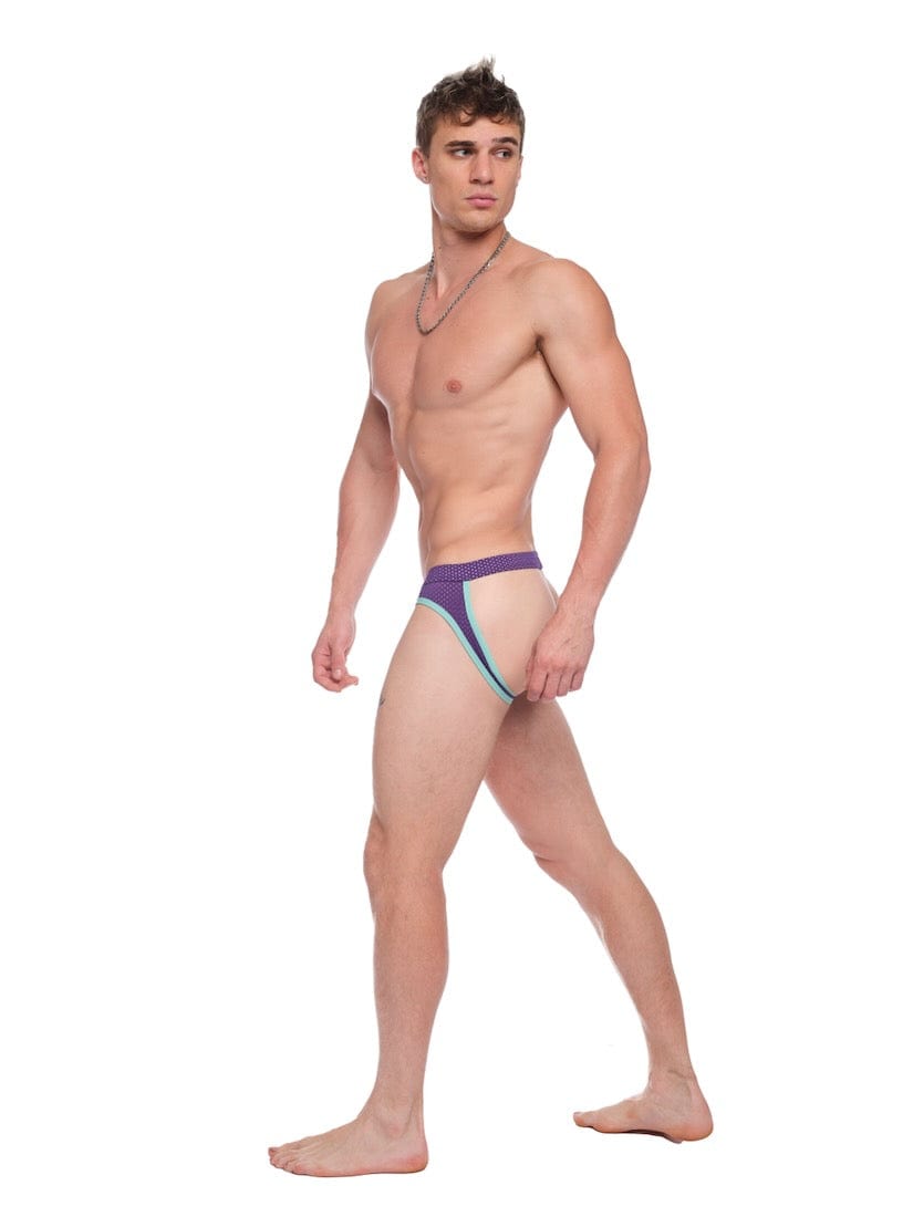 Performance Mesh Y Jock Purple - Comfortable Athletic Underwear for Men - Perfect for Running, Gym Workouts & Sports Activities