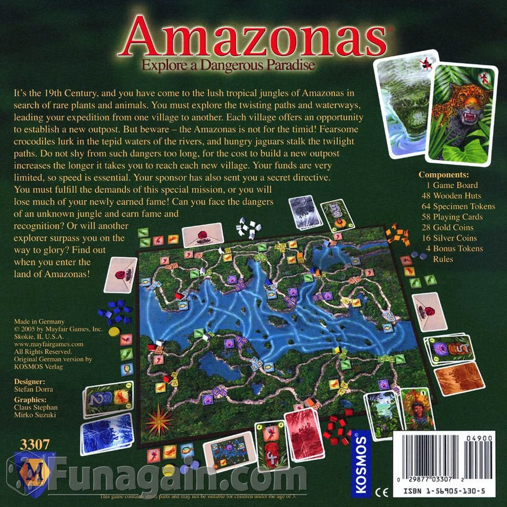 Mayfair Games Amazonas Board Game - Adventure Strategy Game for Families & Friends - Perfect for Game Nights & Family Gatherings
