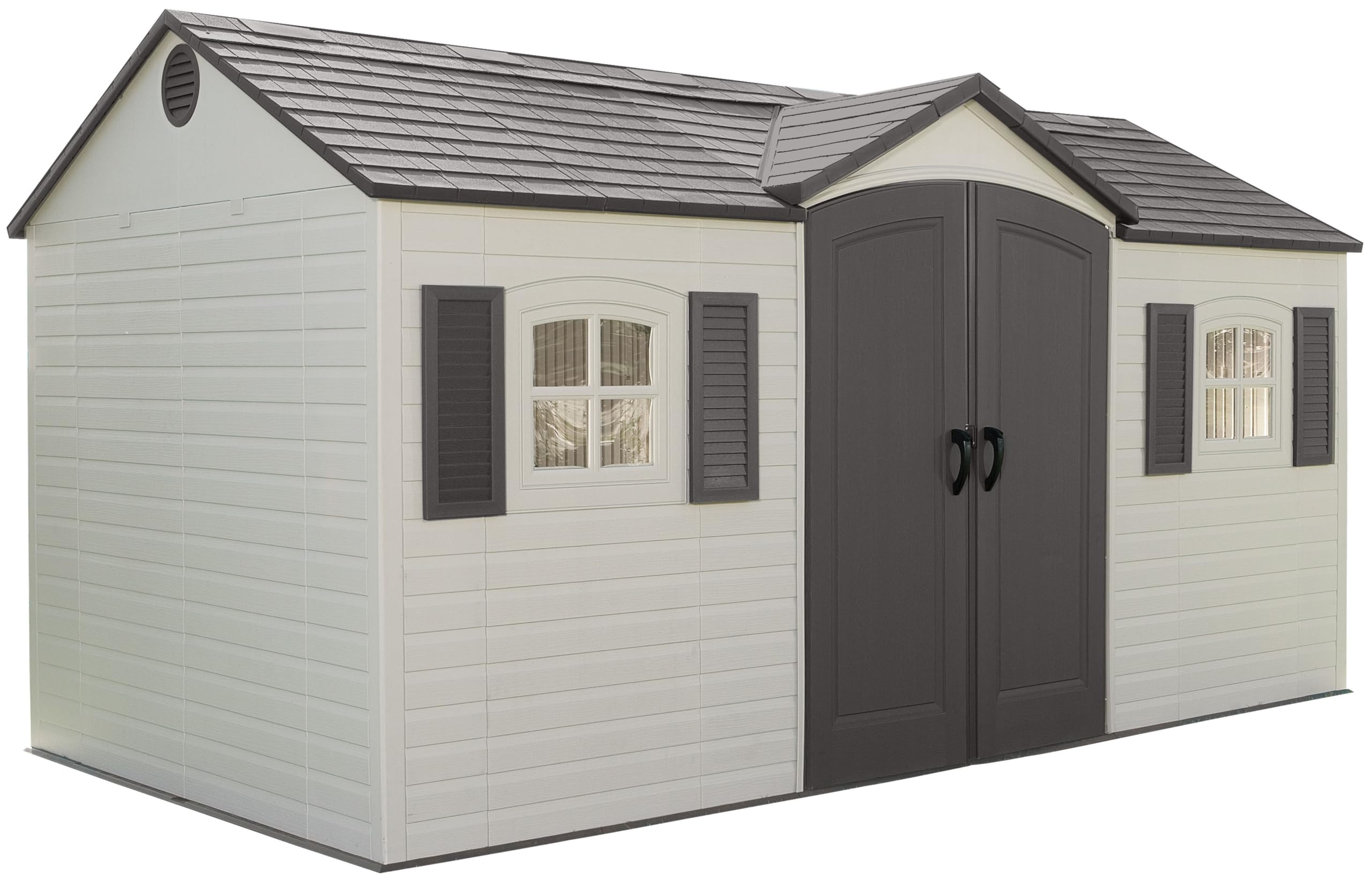 Lifetime 6446 8x15 Foot Outdoor Storage Shed in Desert Sand | Weather-Resistant Backyard & Garden Storage Solution for Tools, Equipment & Seasonal Items