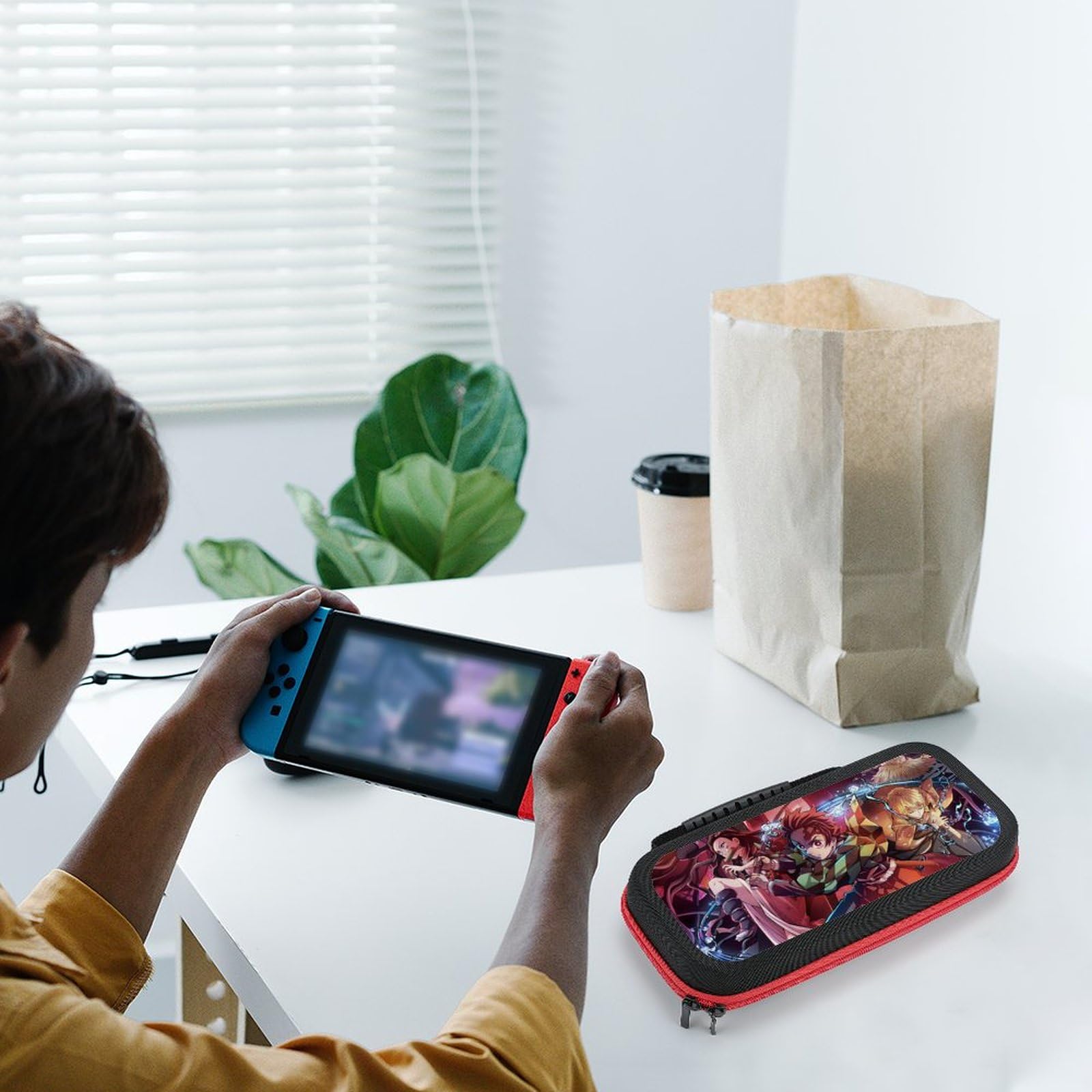 Cute Anime Nintendo Switch Travel Case for Kids & Teens - Portable Storage Bag for Gaming Accessories