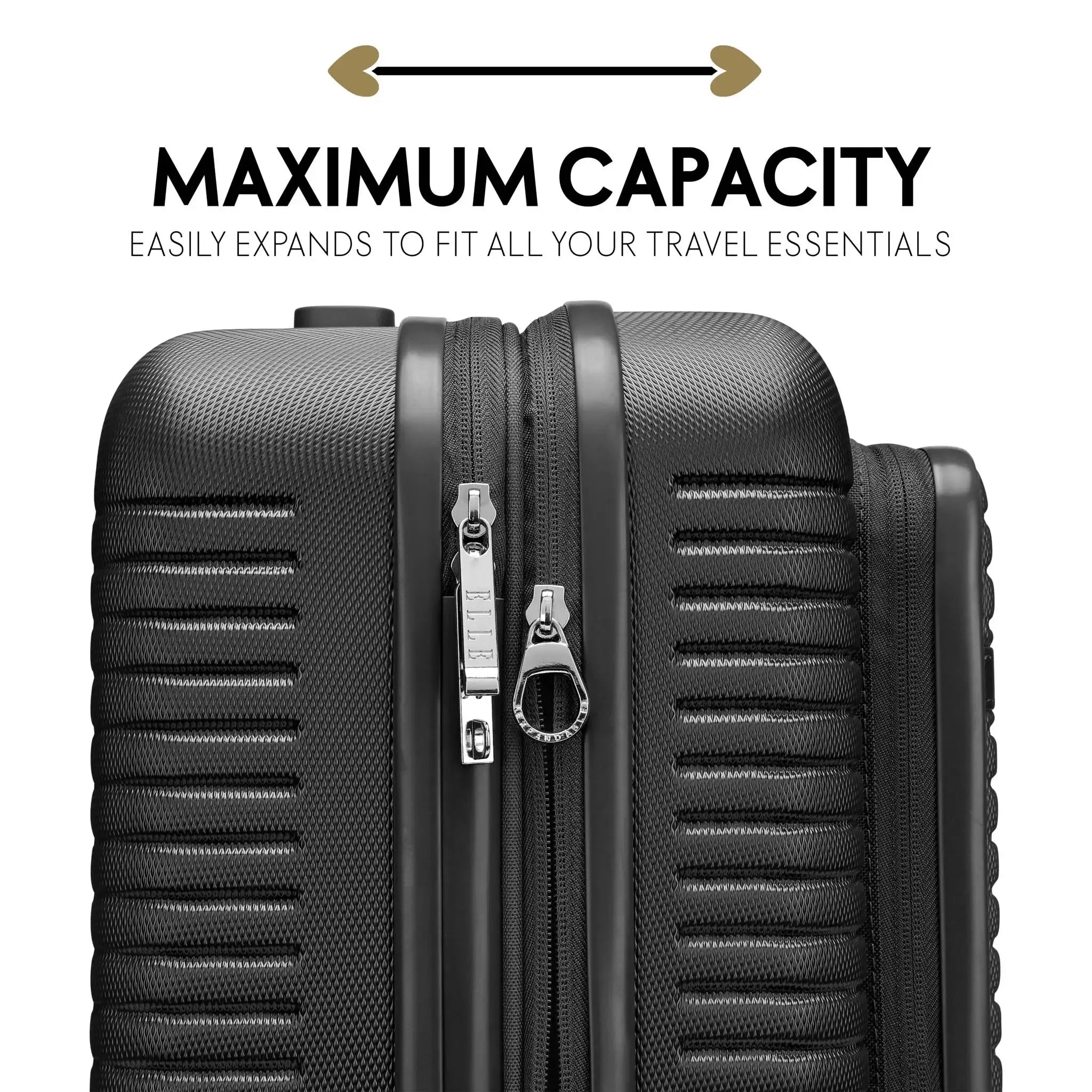 Expandable Carry-On Suitcase with Front Laptop Pocket - Lightweight Luggage for Travel & Business Trips - Perfect for Airplane, Train & Weekend Getaways