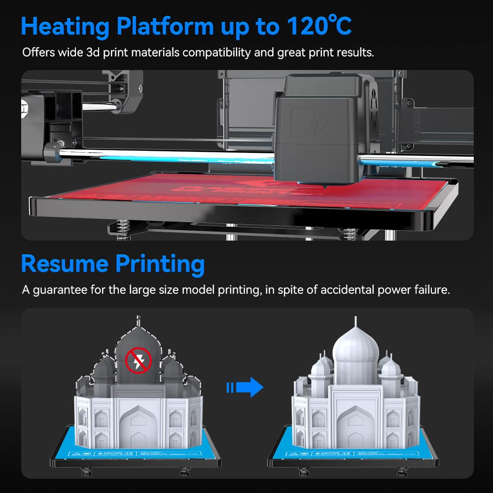 FlashForge Guider II Large-Format 3D Printer - Professional Industrial Grade FDM 3D Printer with 300×250×300mm Build Volume, Auto Bed Leveling & 120℃ Heated Platform for ABS/PLA/PETG Filaments - Perfect for Prototyping, Engineering & Manufacturing Projects