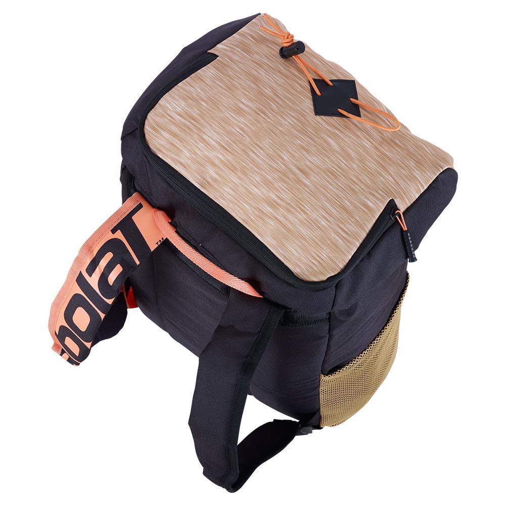 Classic Tennis Backpack for Men & Women - Waterproof Sports Bag with Multiple Pockets - Perfect for Tennis, Gym, Travel & School (Black & Beige)