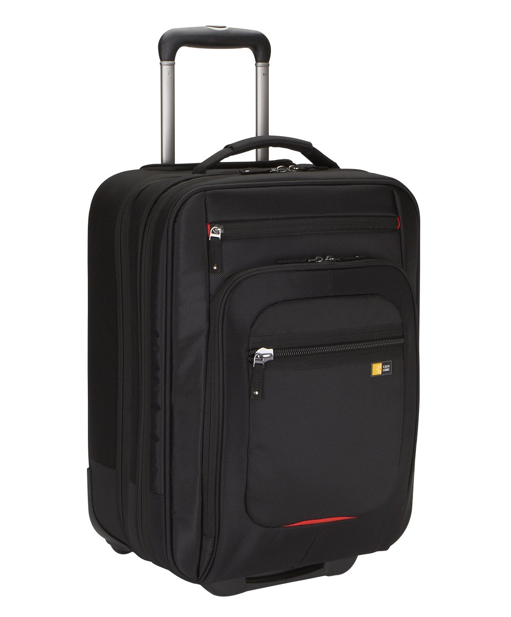 Case Logic ZLRP-117 Rolling Projector Case with 17-Inch Laptop Compartment - Durable Black Travel Case for AV Equipment & Business Presentations - Perfect for School, Office & Professional Events