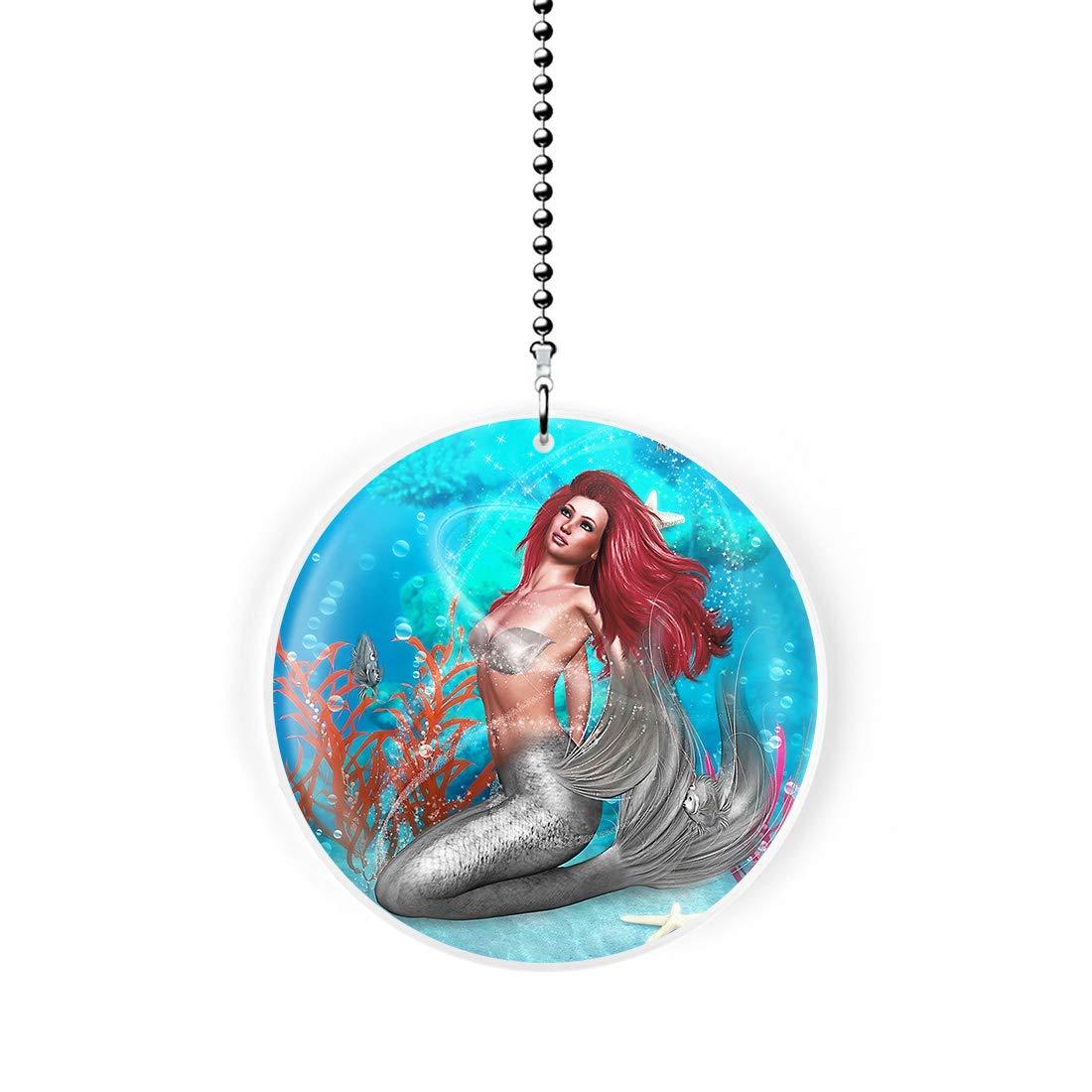 Magic Mermaid Ceiling Fan Light Pull Chain - Decorative Mermaid Tail Fan Pull for Bedroom, Kids Room, Nursery & Coastal Themed Home Decor