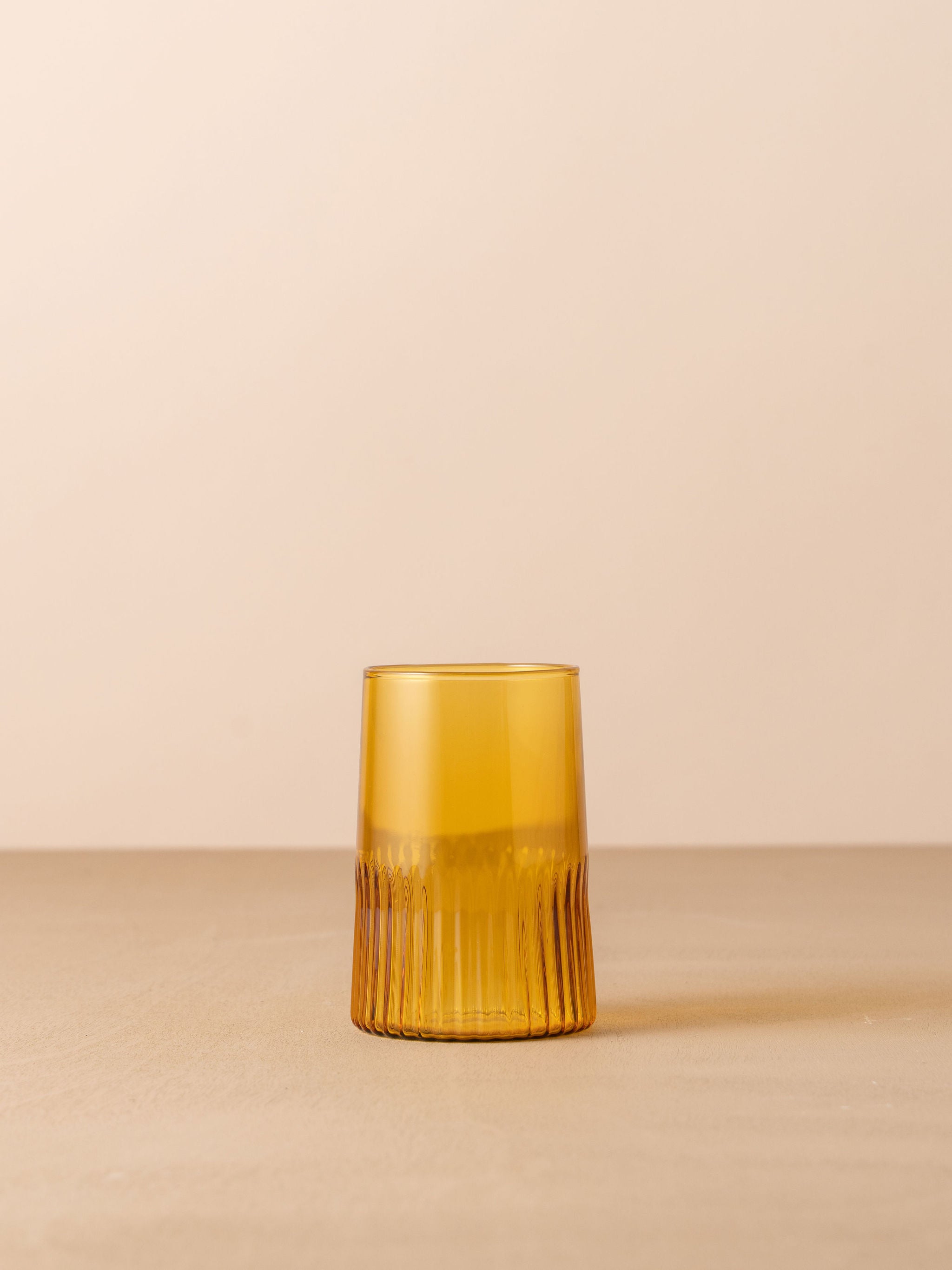 Kairos Large Water Glass Set of 2 - 20oz Yellow Topaz Drinking Glasses for Home, Office, or Restaurant Use - Durable & Stylish Glassware for Water, Juice, and Beverages