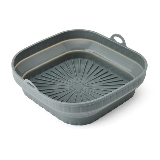 Non-Stick Collapsible Silicone Air Fryer Liner - Rectangle Shape for Easy Storage - Perfect for Healthy Cooking, Baking, and Roasting in Air Fryers