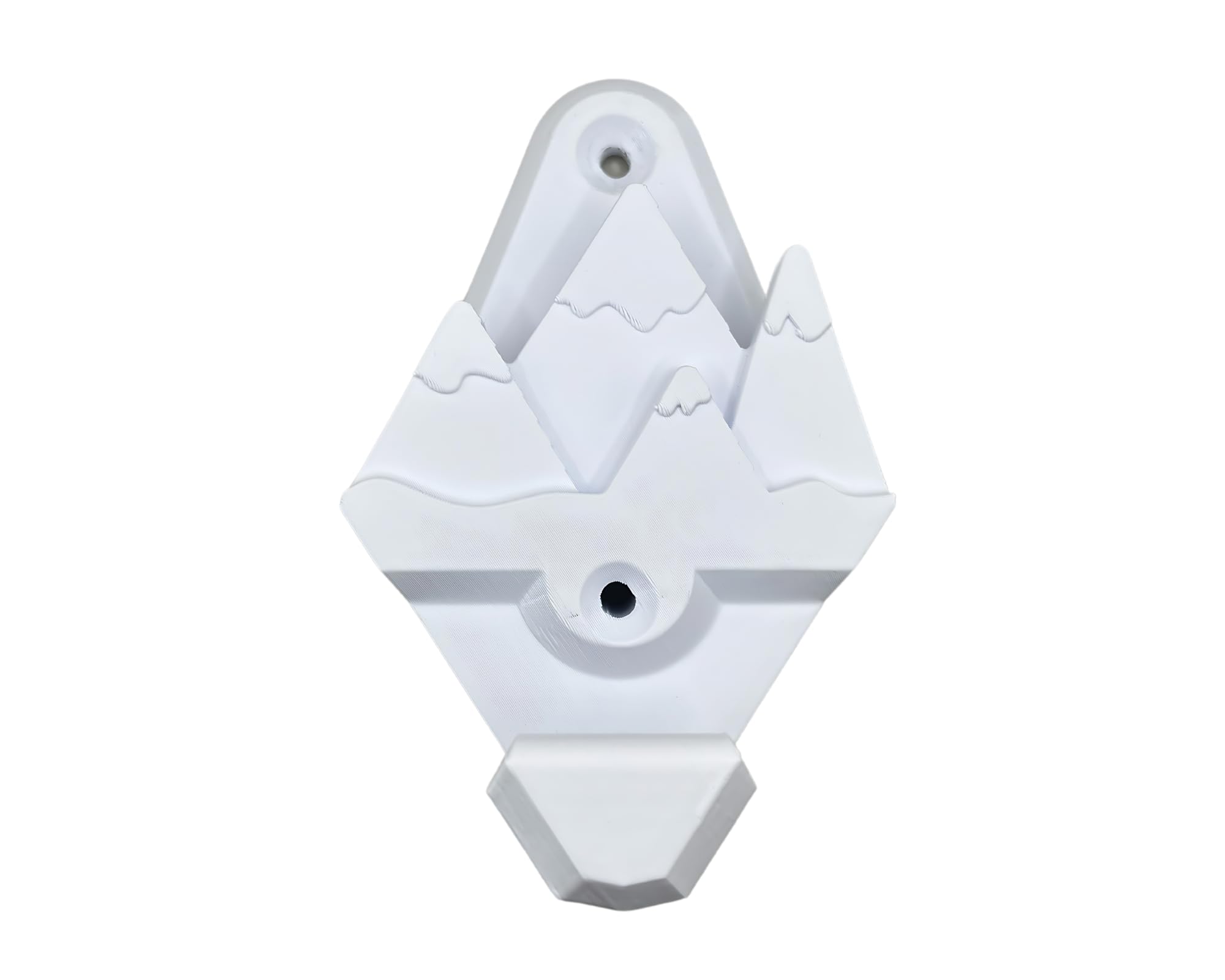 Universal Snowboard Wall Mount with Hooks - Space Saving Snowboard Rack & Wall Art in White - Perfect for Home, Garage, or Ski Resort Storage