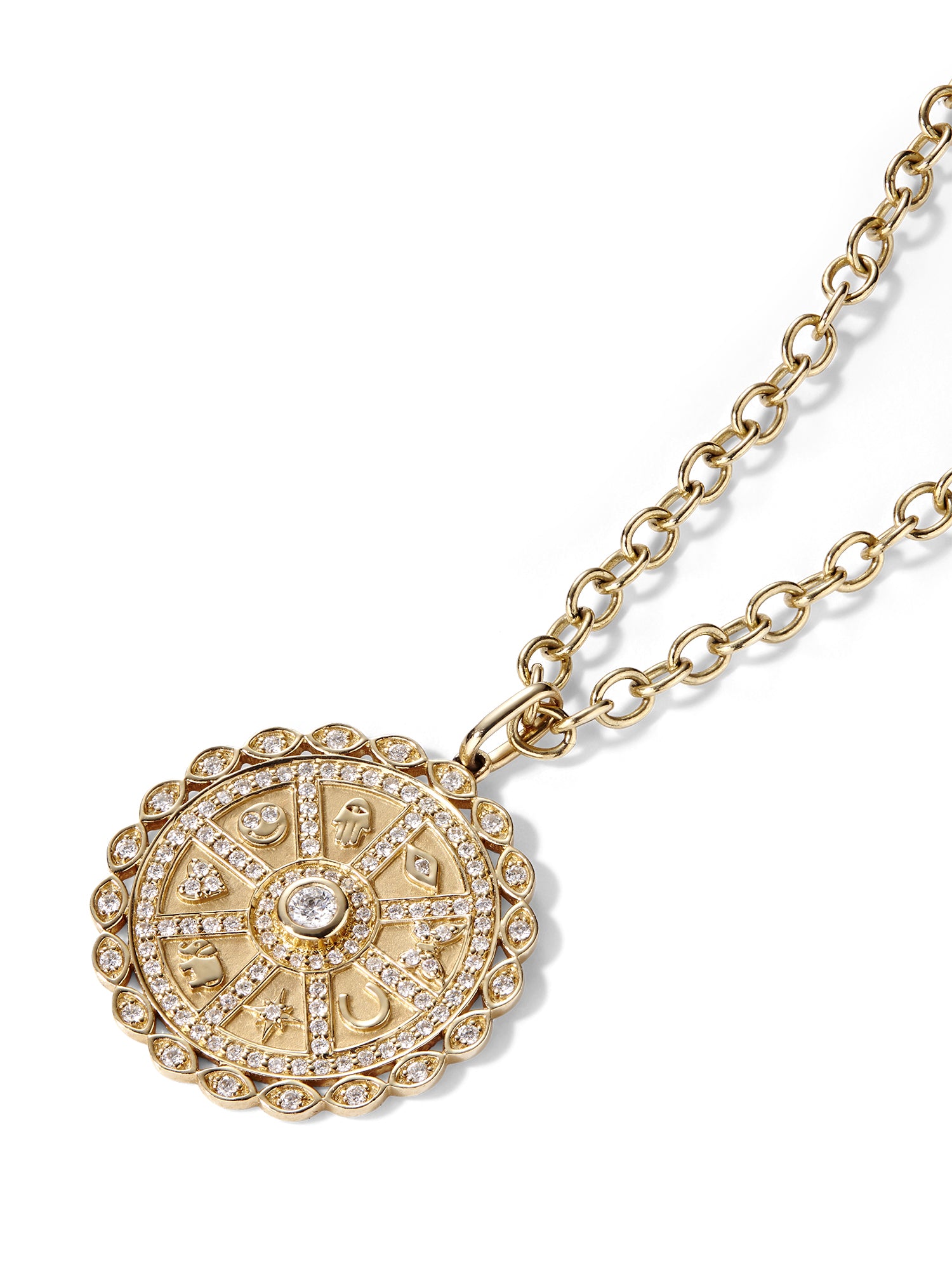 18K Gold Plated Wheel Coin Pendant Necklace for Women - Elegant Vintage Jewelry Gift for Birthday, Anniversary & Special Occasions