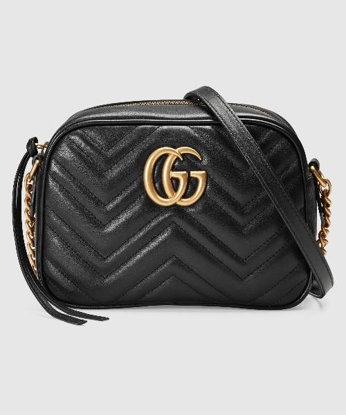 Gucci GG Marmont Small Matelassé Leather Shoulder Bag for Women - Black Luxury Crossbody Purse | Perfect for Date Night, Office & Evening Events