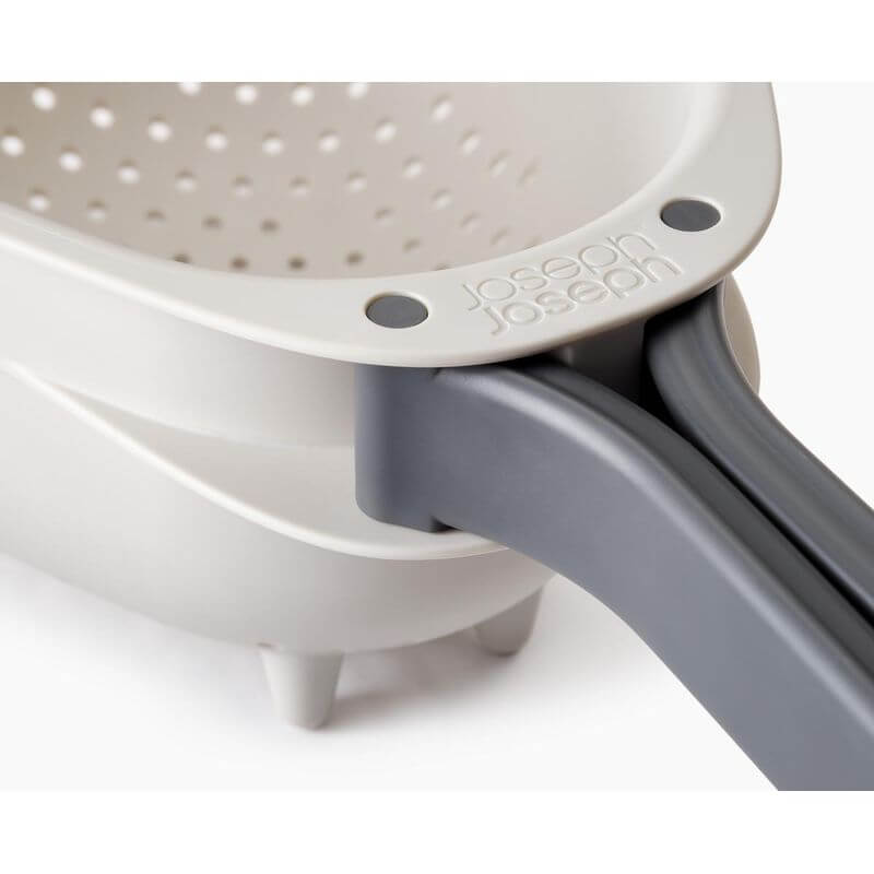 Joseph Joseph Droplet Large Plastic Folding Colander - Collapsible Kitchen Strainer for Pasta, Vegetables & Fruits - Space Saving Design for Small Kitchens & Camping