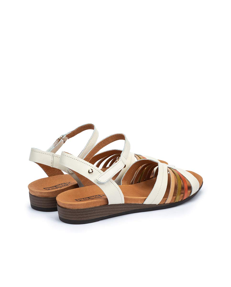 PIKOLINOS Women's Leather Flat Sandals - Comfortable Ibiza Style for Beach, Vacation & Summer Outfits