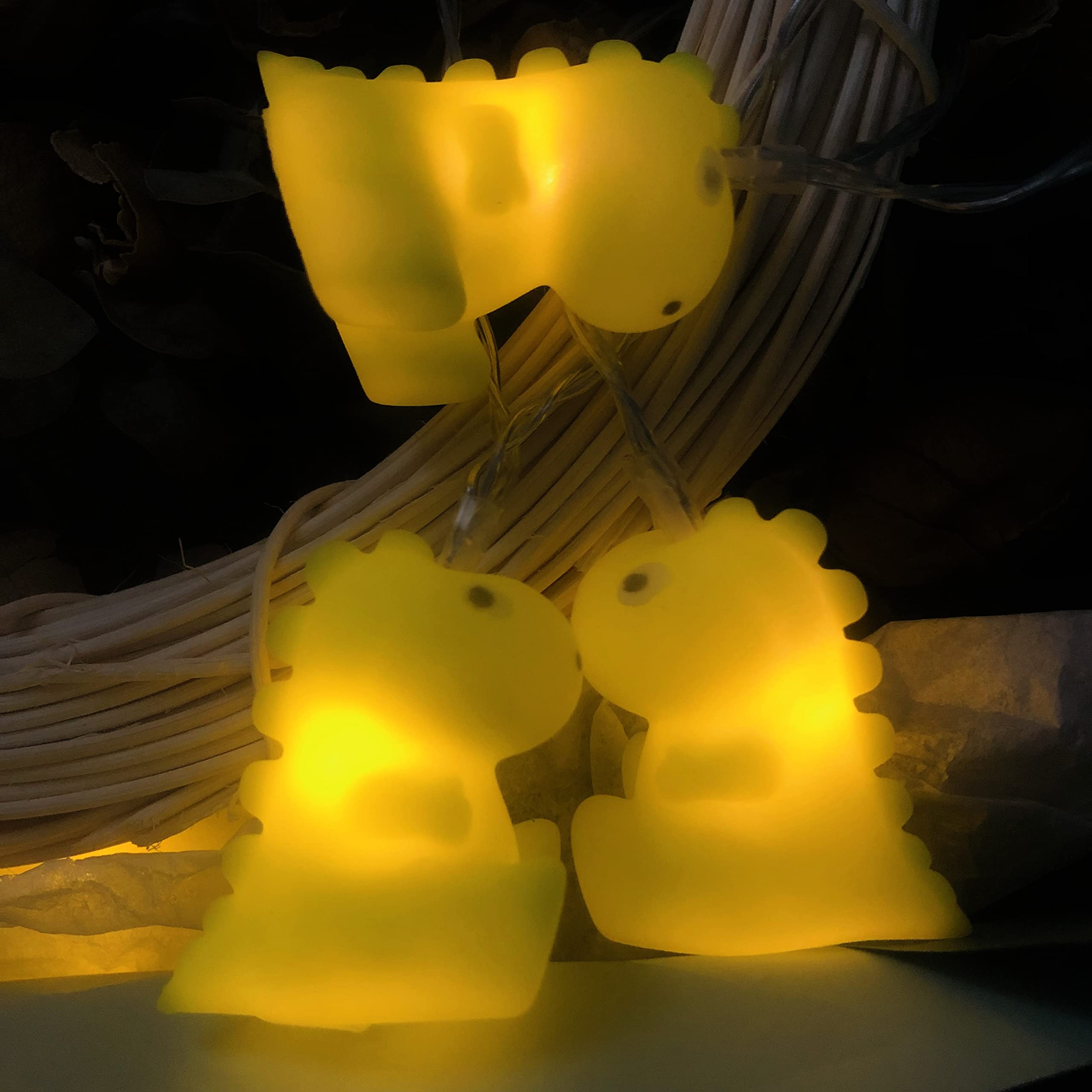 5.4 FT Cute Dinosaur String Lights - 10 LED Battery Operated Fairy Lights for Home, Party, Christmas & Camping Decor (1.65m/10LED, Small Dinosaur) - Perfect for Bedroom, Nursery, Garden & Outdoor Decorations