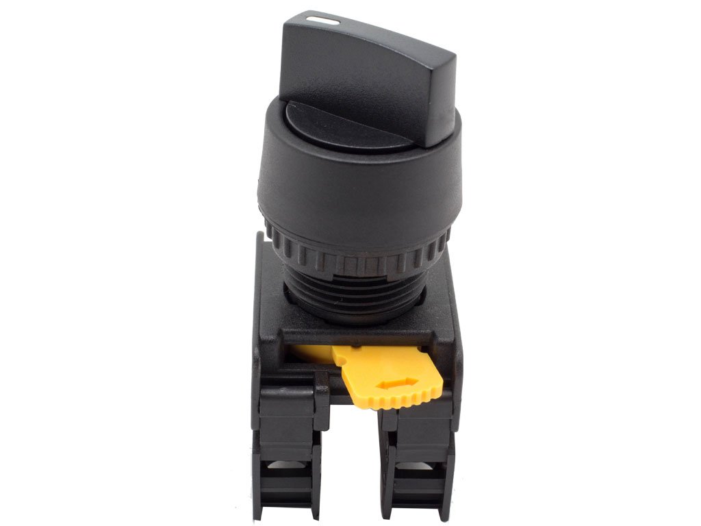 CS-223 Black 22mm Maintained Selector Switch 2NO 3 Positions - Industrial Control Panel & Machinery Selector Switch for Automation Equipment