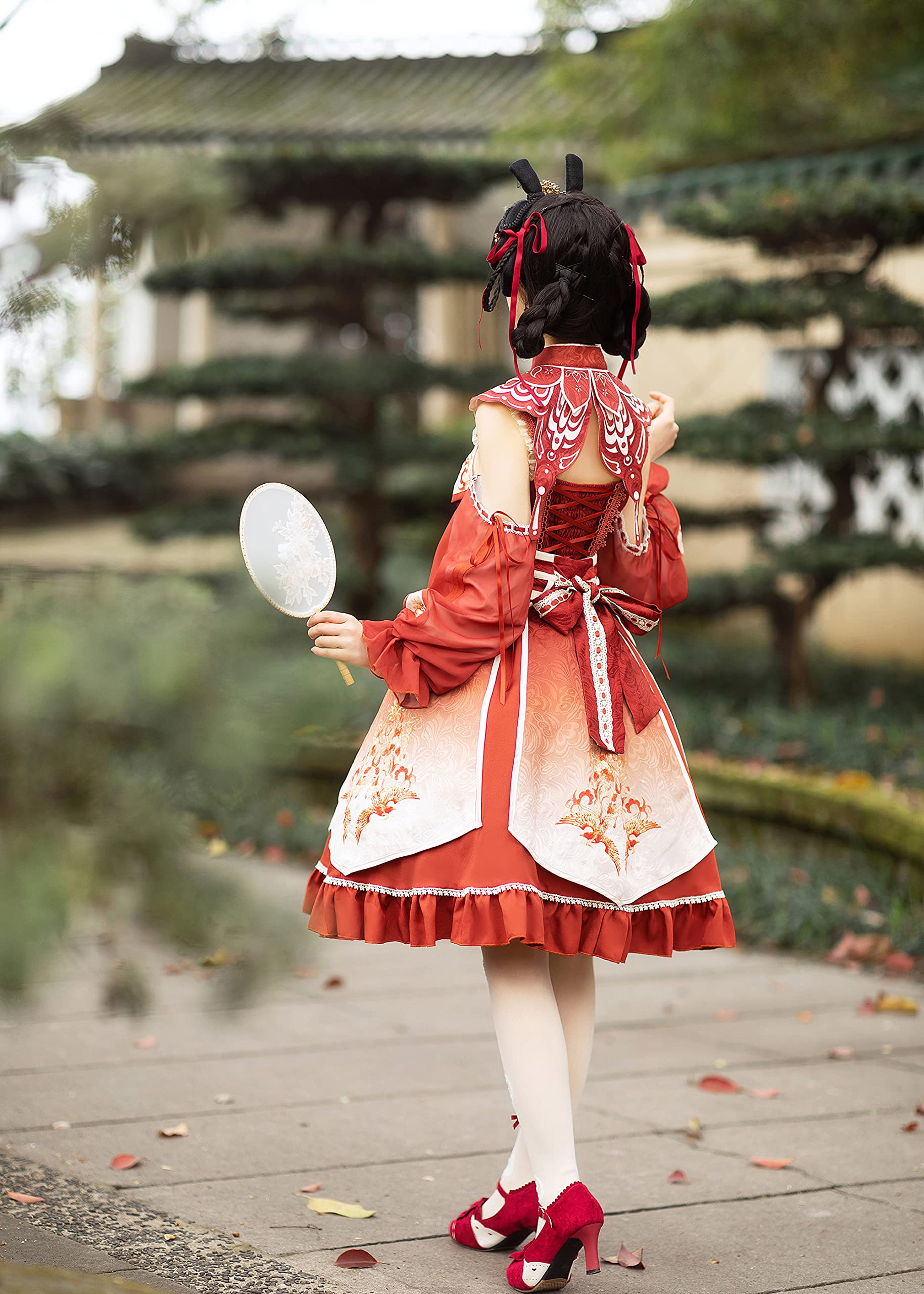 Plus Size Lolita Dress - Red Sweet Victorian Princess Dress for Women | Kawaii Fashion & Cosplay Costume | Perfect for Tea Parties, Anime Conventions & Themed Events