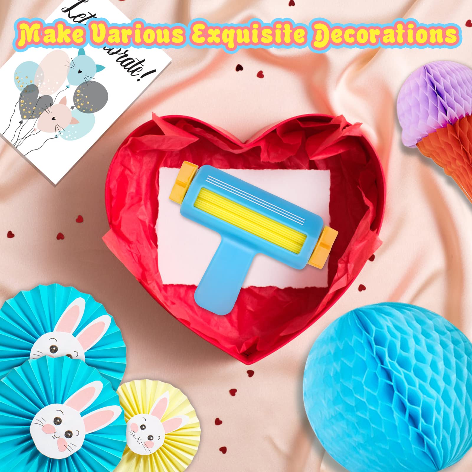 Wave Crimper Tool for Paper Crafting - DIY Scrapbooking & Card Making - Decorative Edge Design for Handmade Cards, Invitations & Art Projects (Blue)