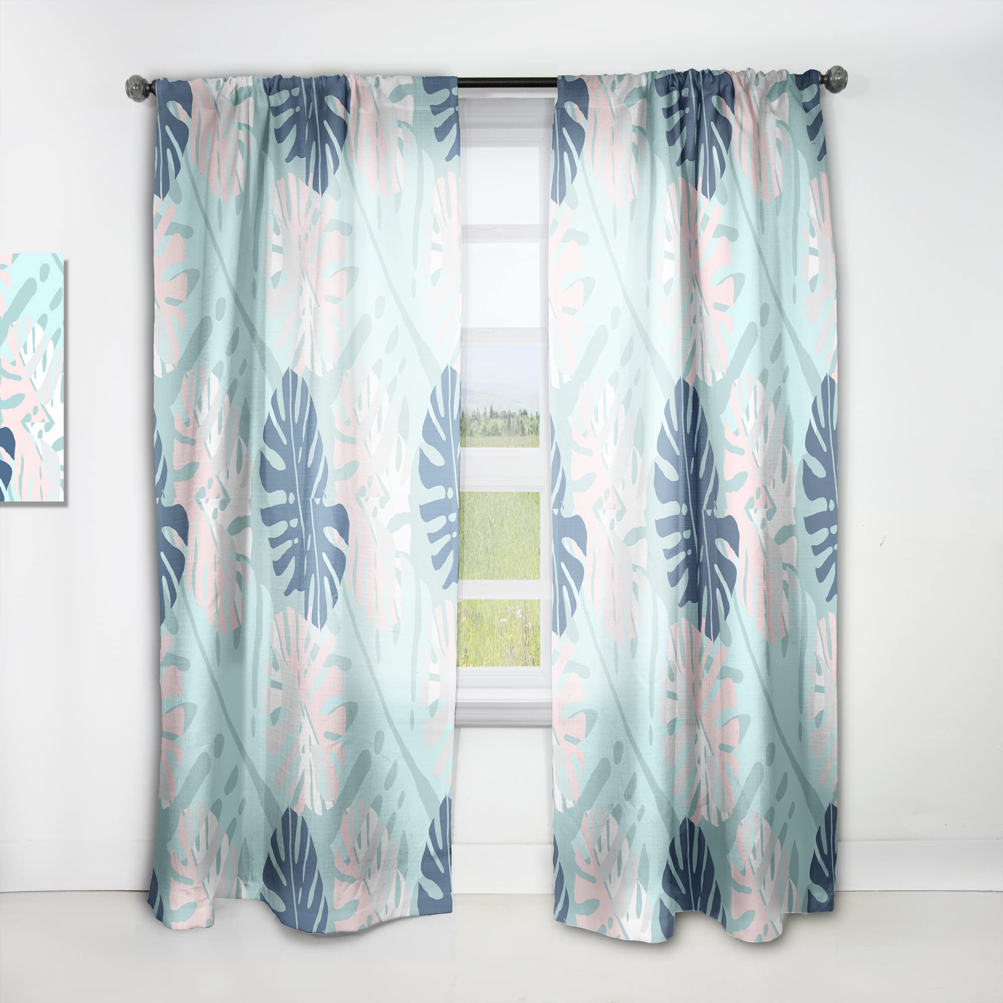 Retro Floral Pattern II Thermal Insulated Curtains - 52x84 Inch Single Panel for Bedroom & Living Room - Vintage Home Decor for Cozy Windows & Stylish Interior Design