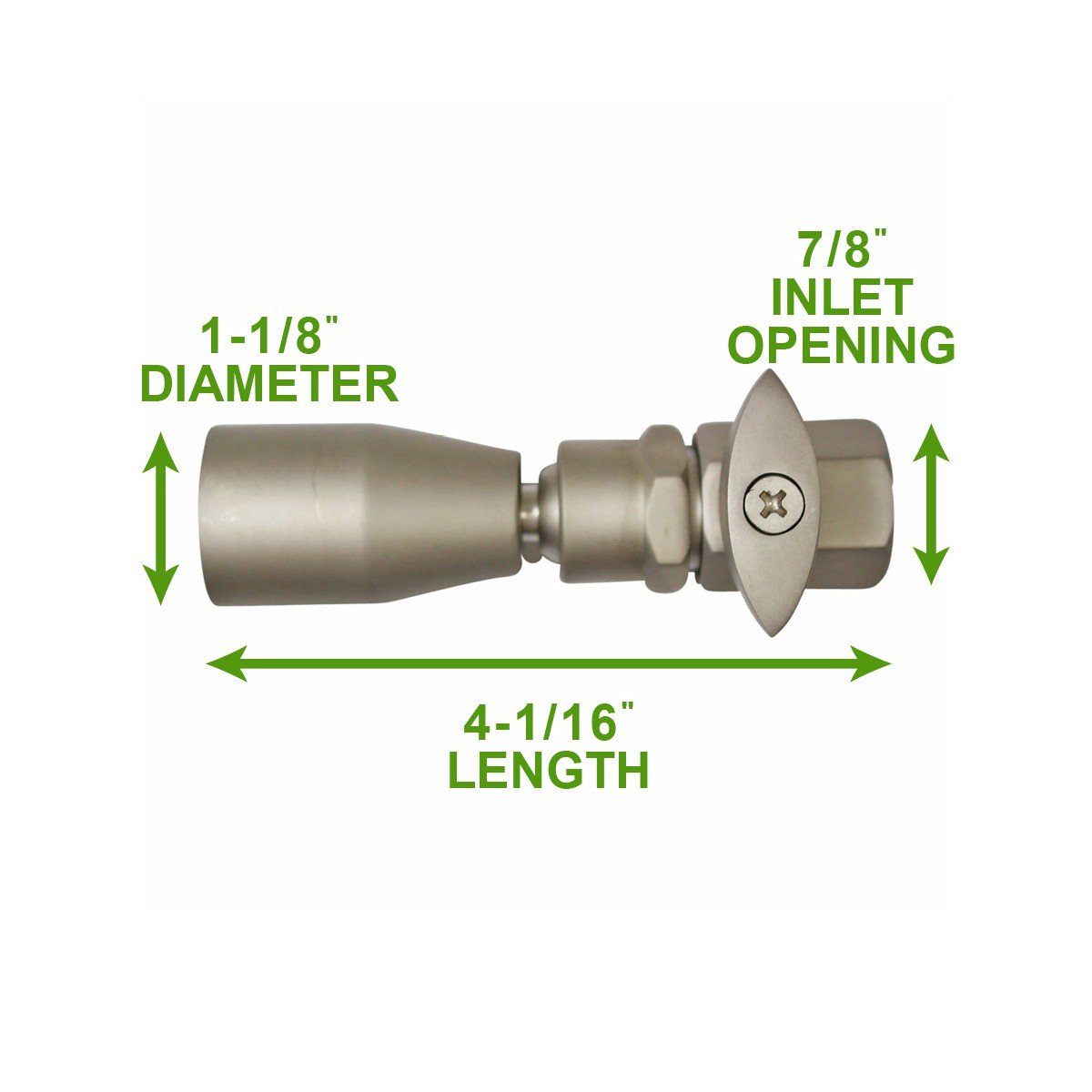 Nickel Finish Wall Mount Shower Head - High Pressure Rainfall Showerhead with Adjustable Spray Modes for Bathroom Renovation & Spa-Like Shower Experience