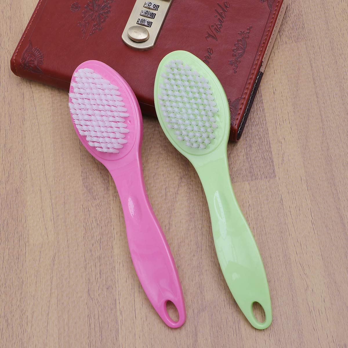 2 Pack Exfoliating Foot Brush & Body Scrubber - Dead Skin Remover for Heels, Calluses & Hard Skin - Pedicure Tool for Smooth Feet - Perfect for Home Spa, Bath & Shower Use