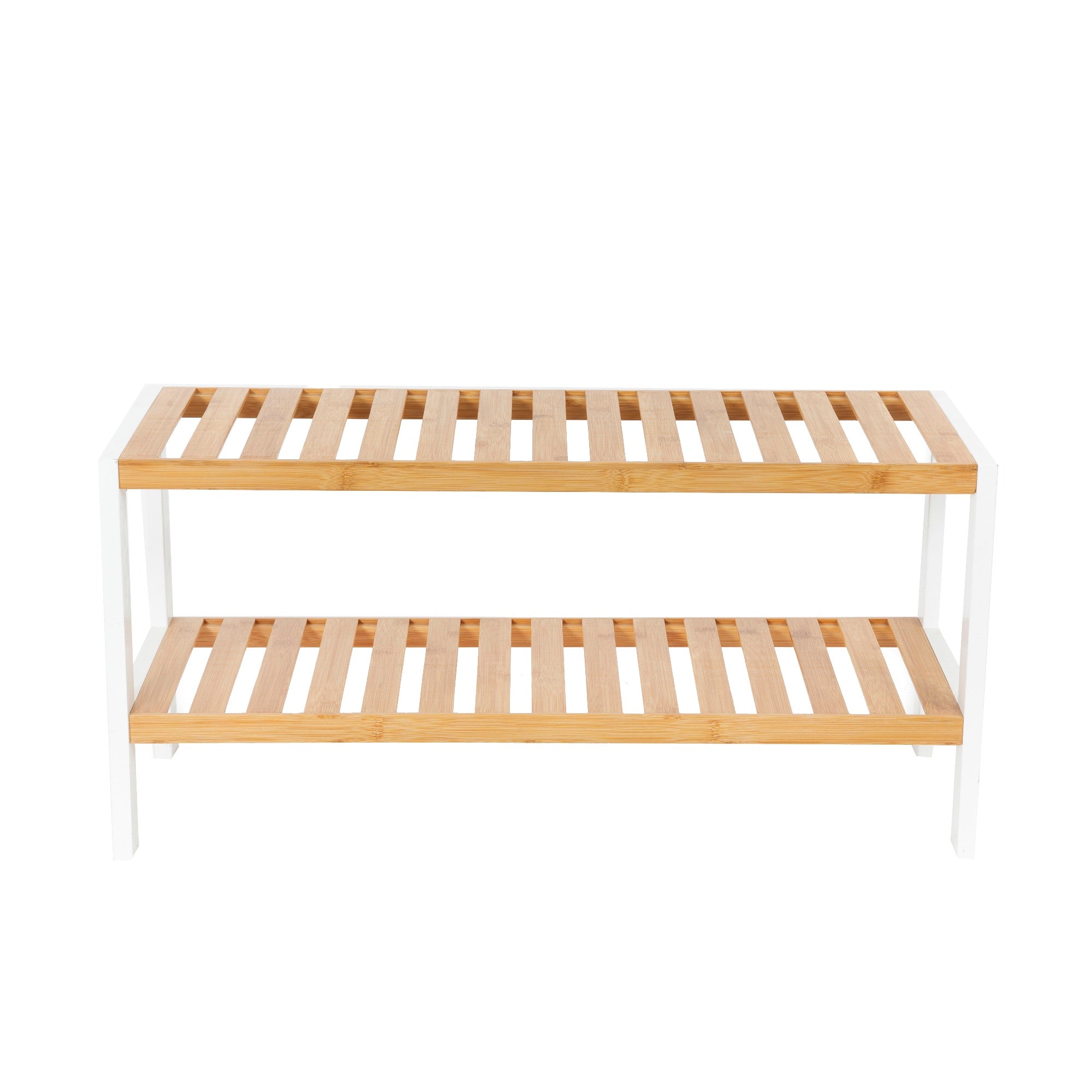 Sturdy Bamboo Shoe Bench with Storage - Modern Entryway Organizer for Shoes, Boots & Accessories - Perfect for Hallway, Mudroom or Bedroom Décor