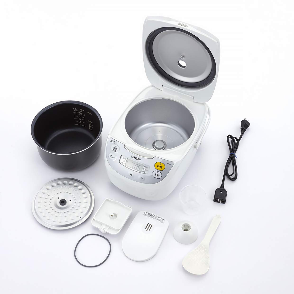 TIGER JBH-G101-W 5.5-Cup Micro Computer Rice Cooker - White | Perfect for Small Families, Dorm Rooms & Office Use | Fast Cooking & Keep Warm Function
