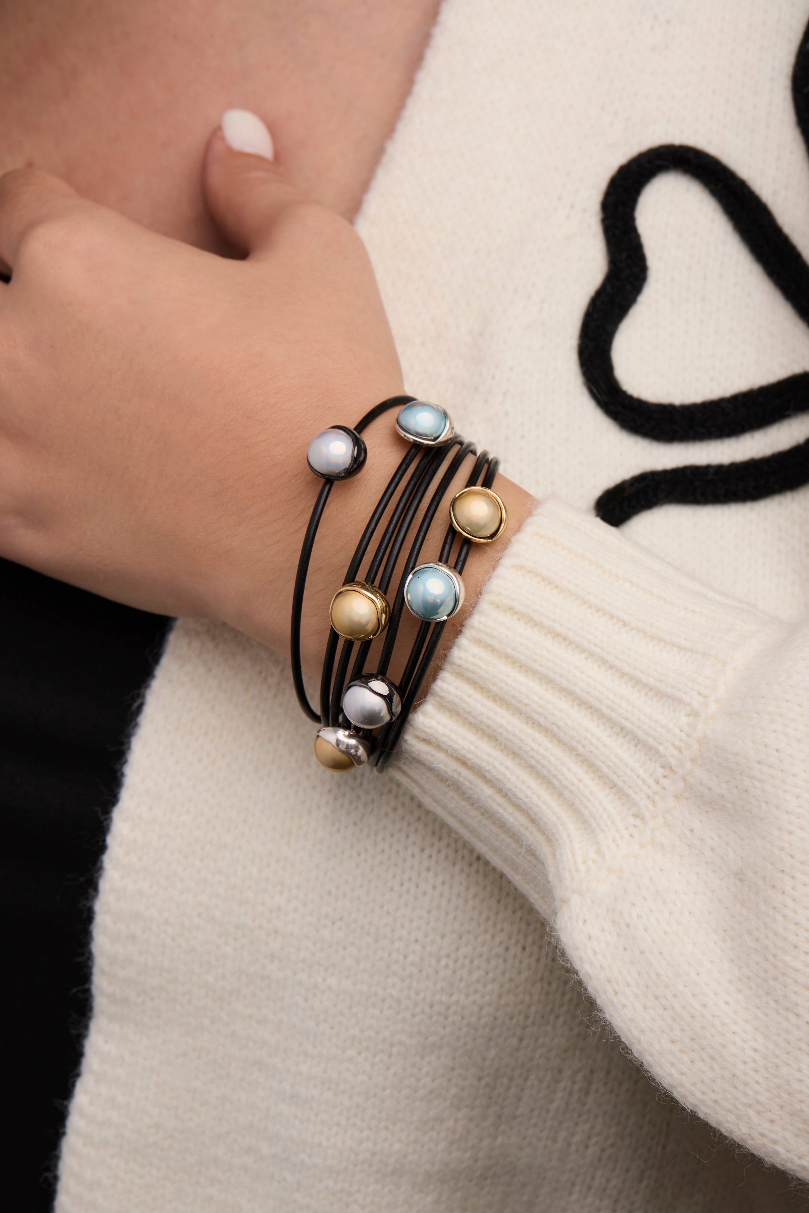 Vibrant Leather Orb Bracelet for Women - Boho Chic Handmade Jewelry Gift for Everyday Wear & Special Occasions