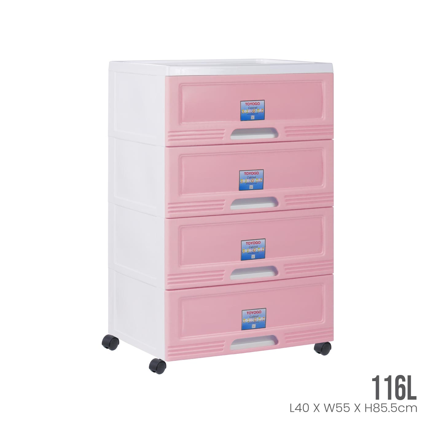 WHITE FRAME SWEET PINK DRAWER (609-4WF-SPK)